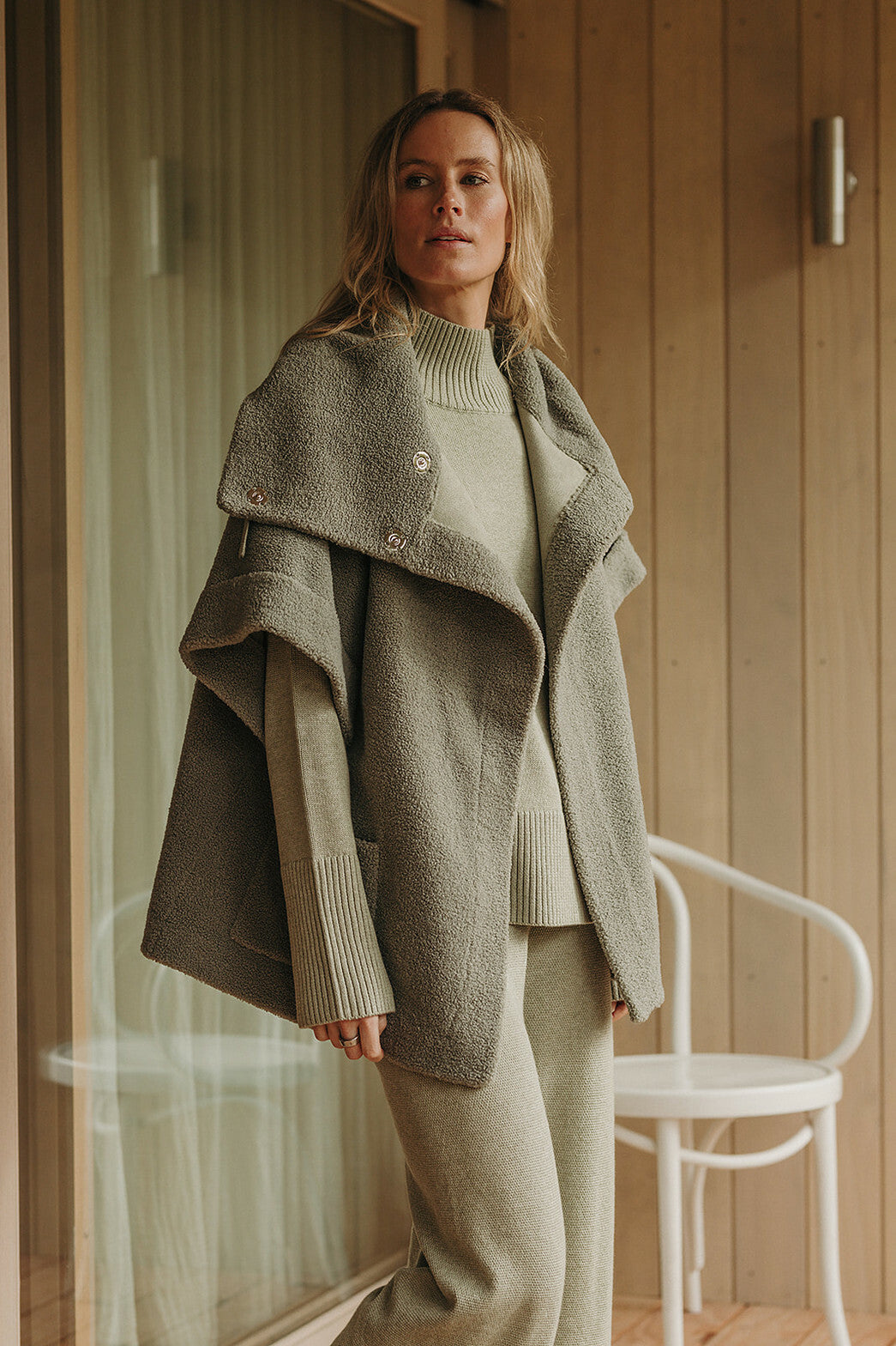 Sherpa Cuddle Coat Acacia