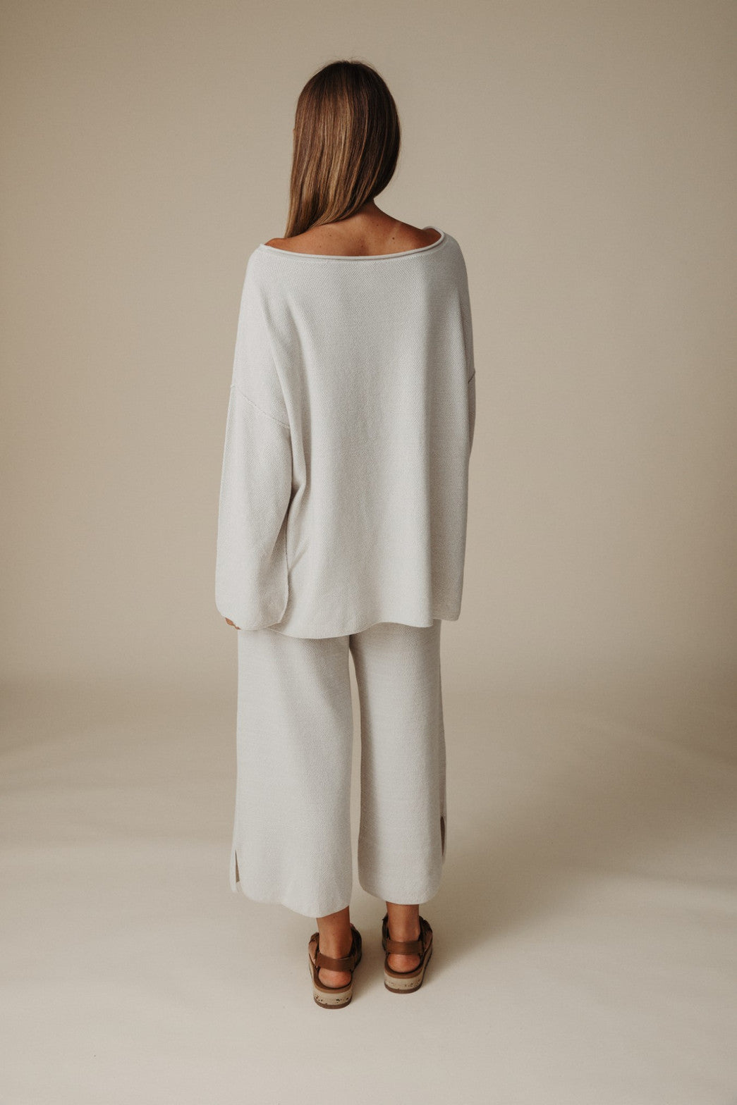 Retreat Cotton Twist Pullover Silver x Salt
