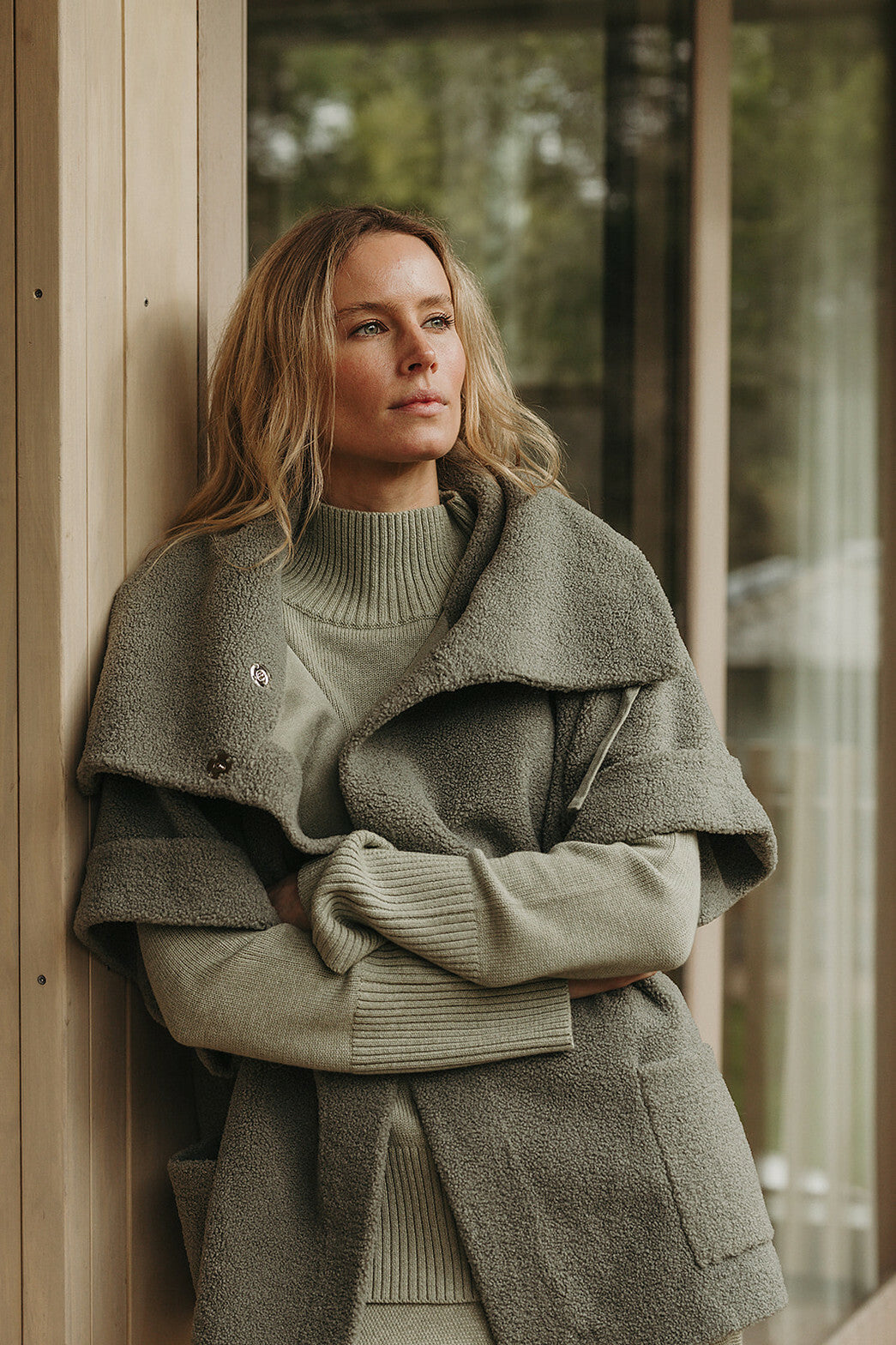 Sherpa Cuddle Coat Acacia