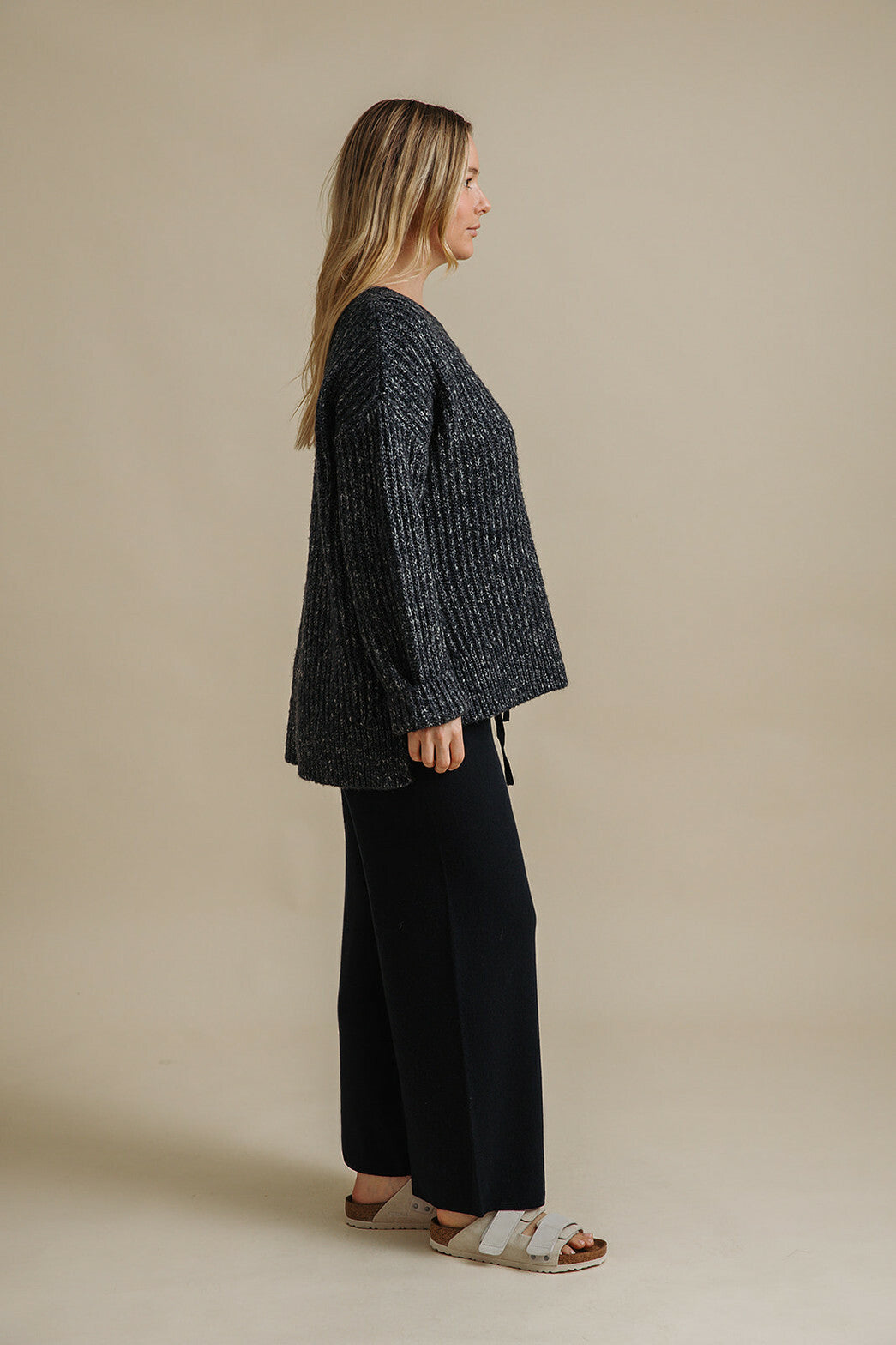 Peace Crew Rib Pullover Midnight