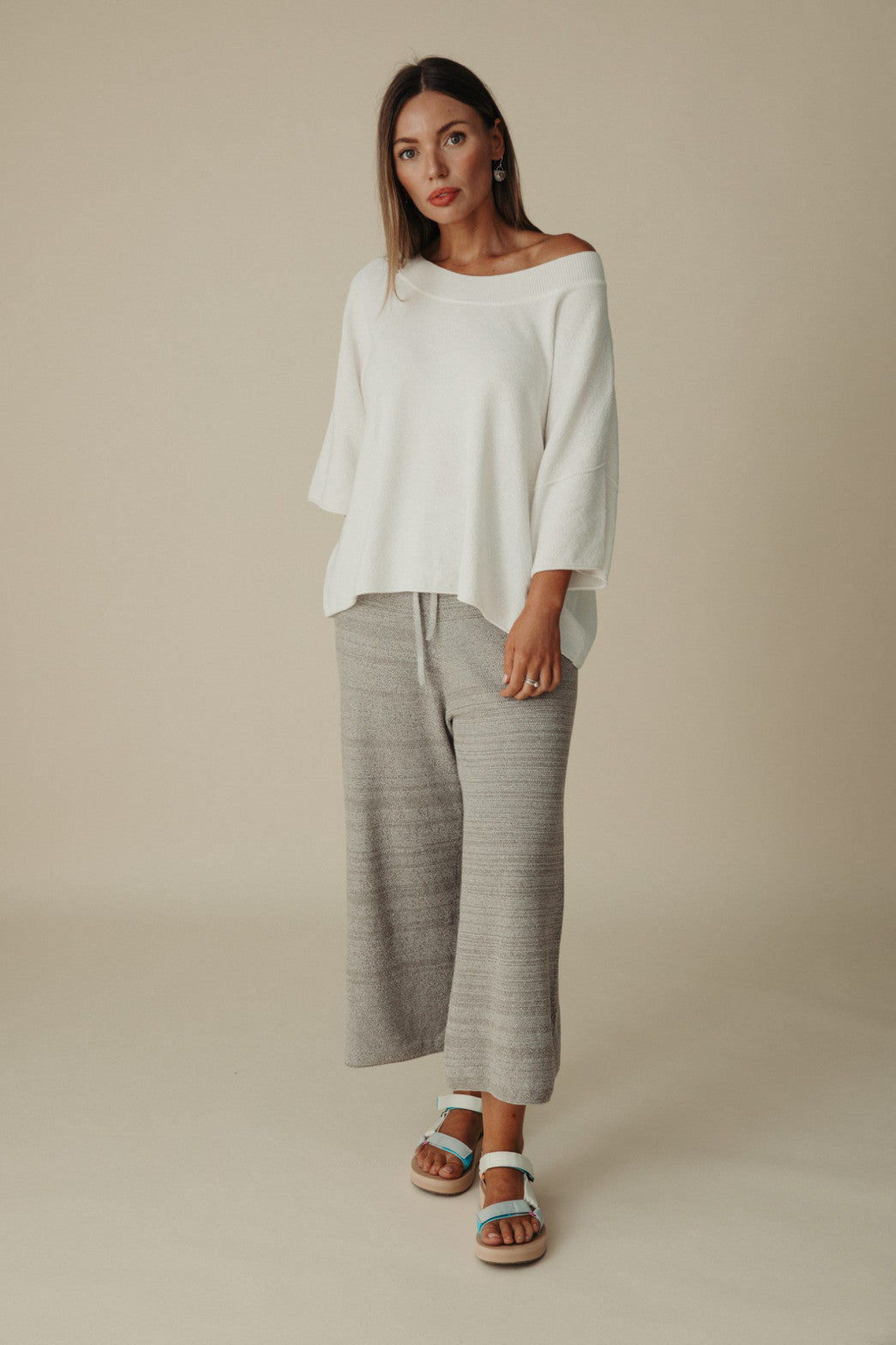 Retreat Cotton Twist Tee Pullover Salt