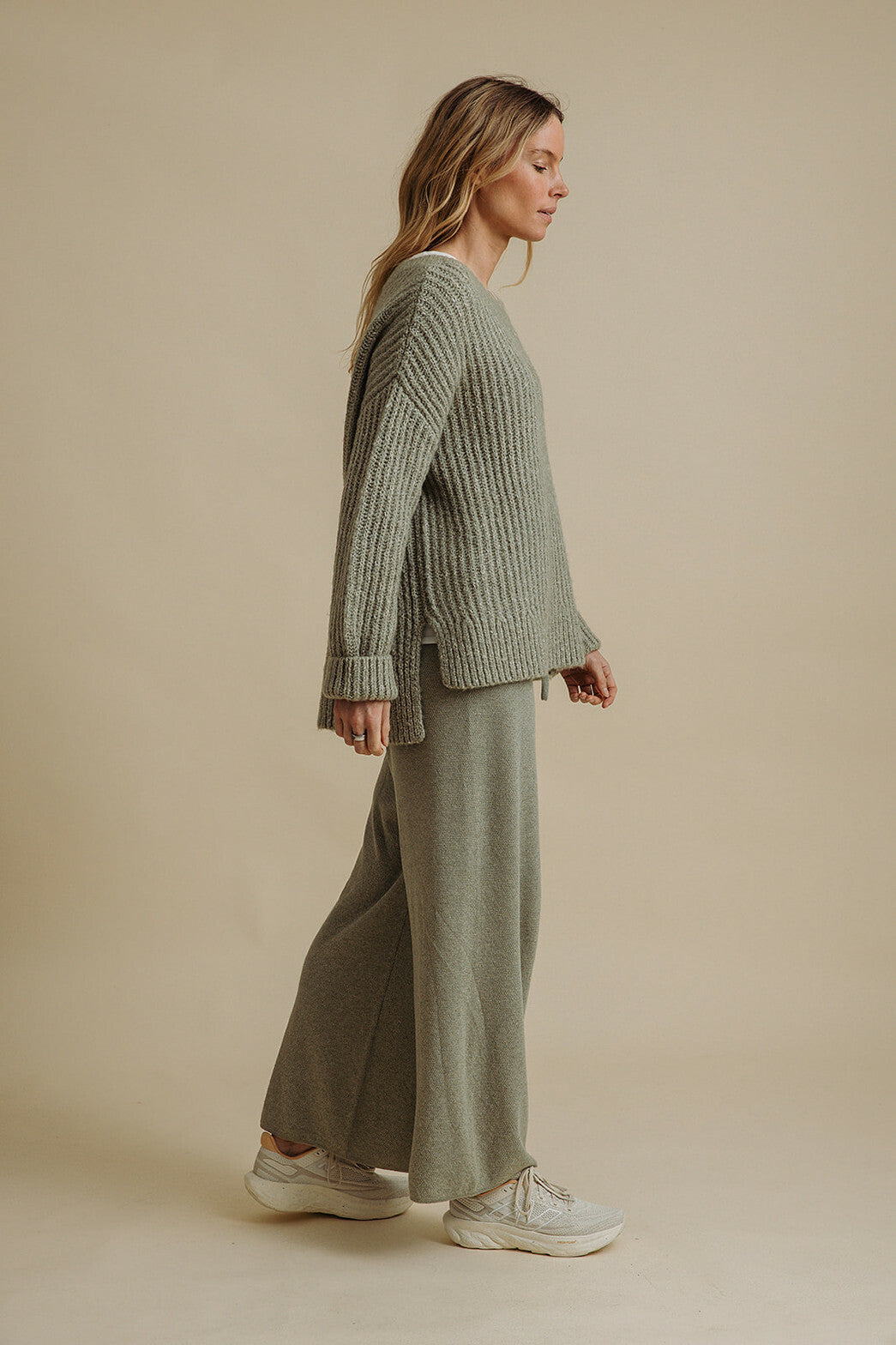 Peace Crew Rib Pullover Eucalypt