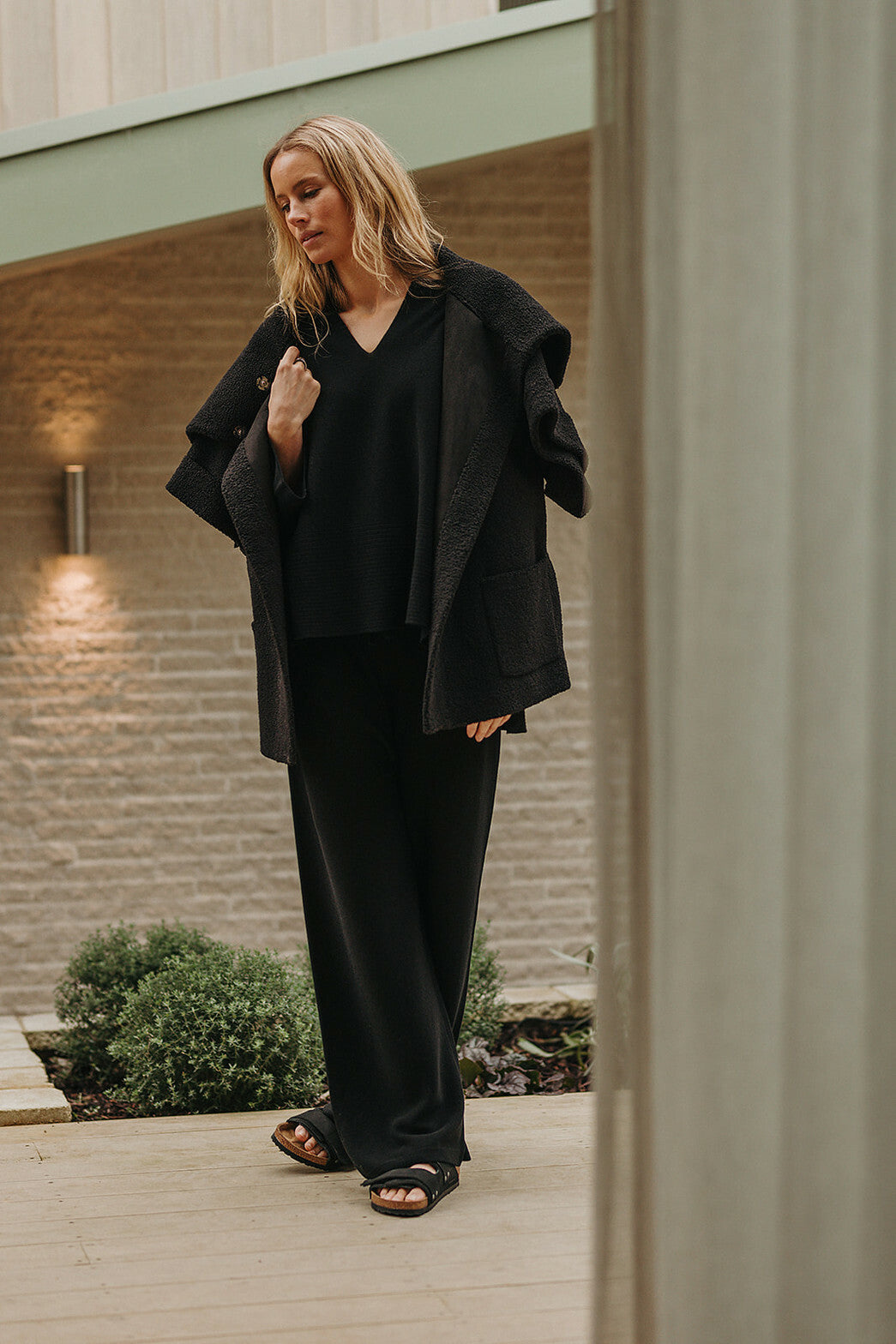 Sherpa Cuddle Coat Onyx