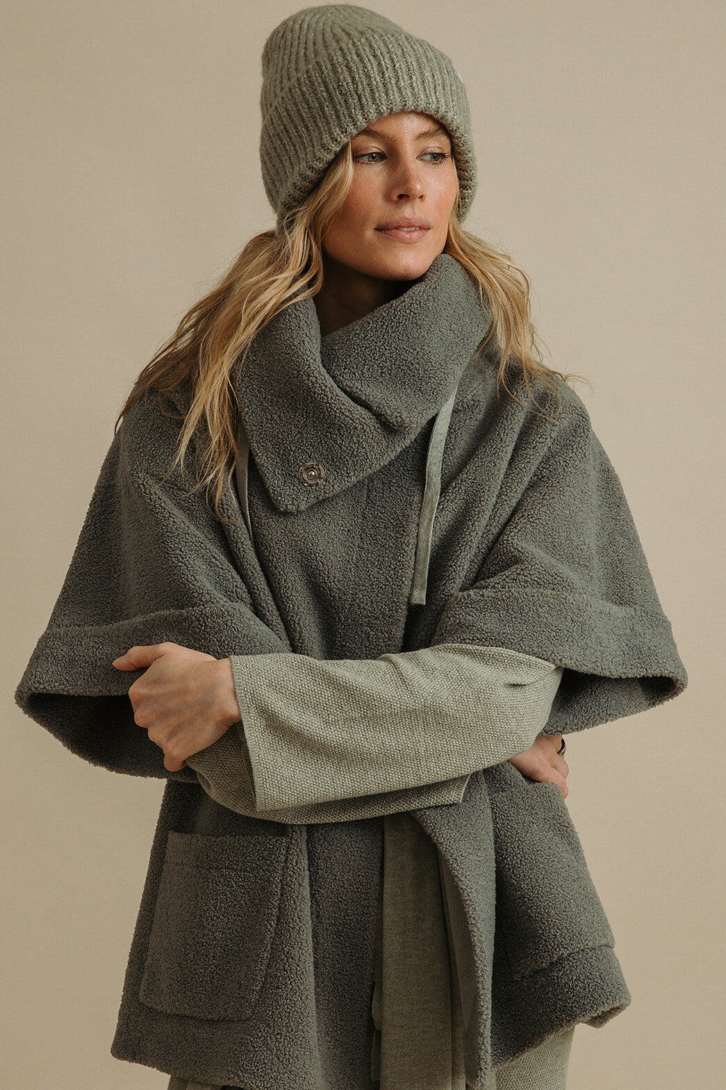 Sherpa Cuddle Coat Acacia