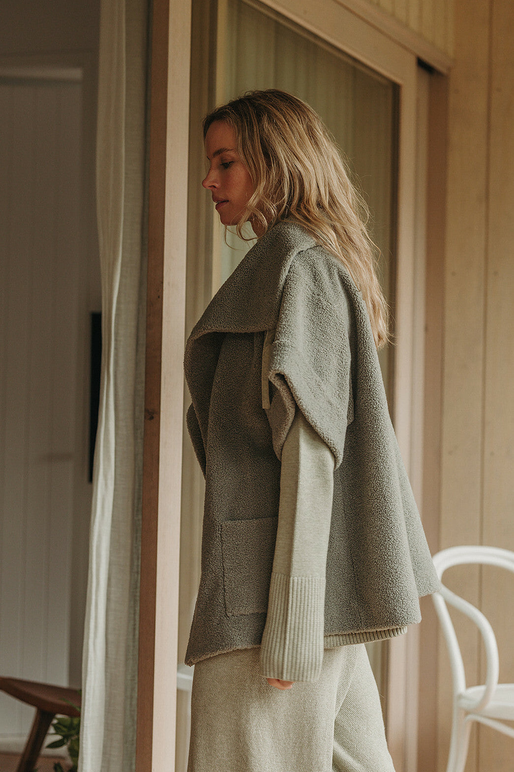 Sherpa Cuddle Coat Acacia