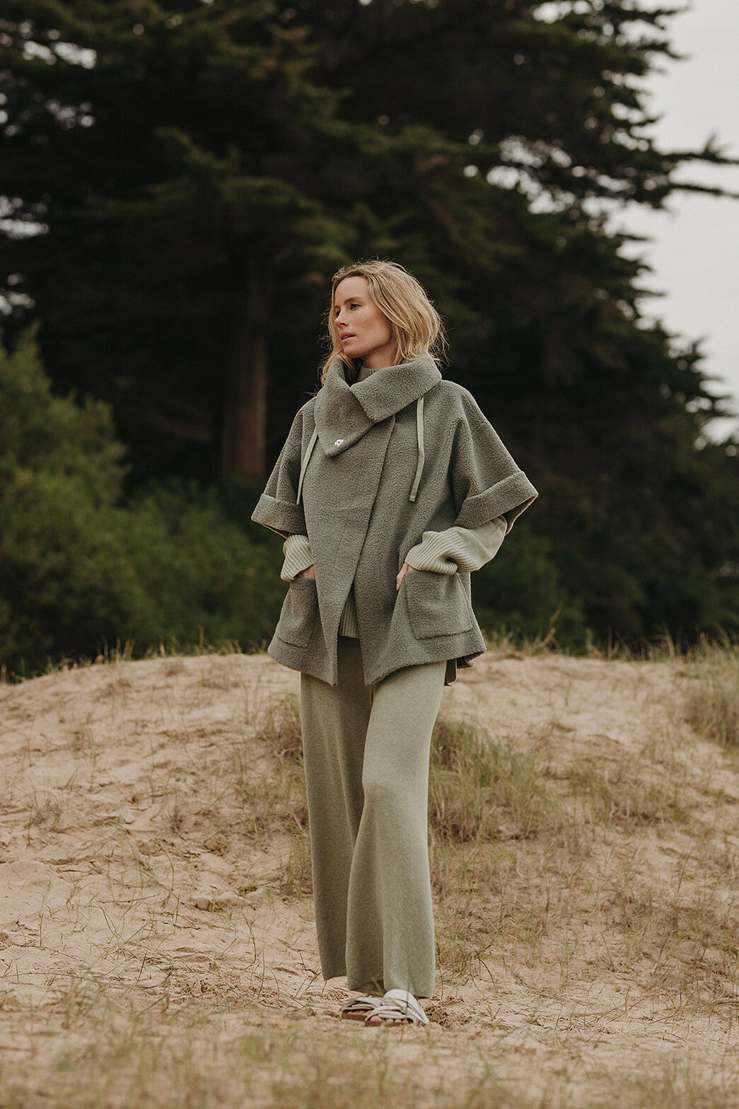 Sherpa Cuddle Coat Acacia