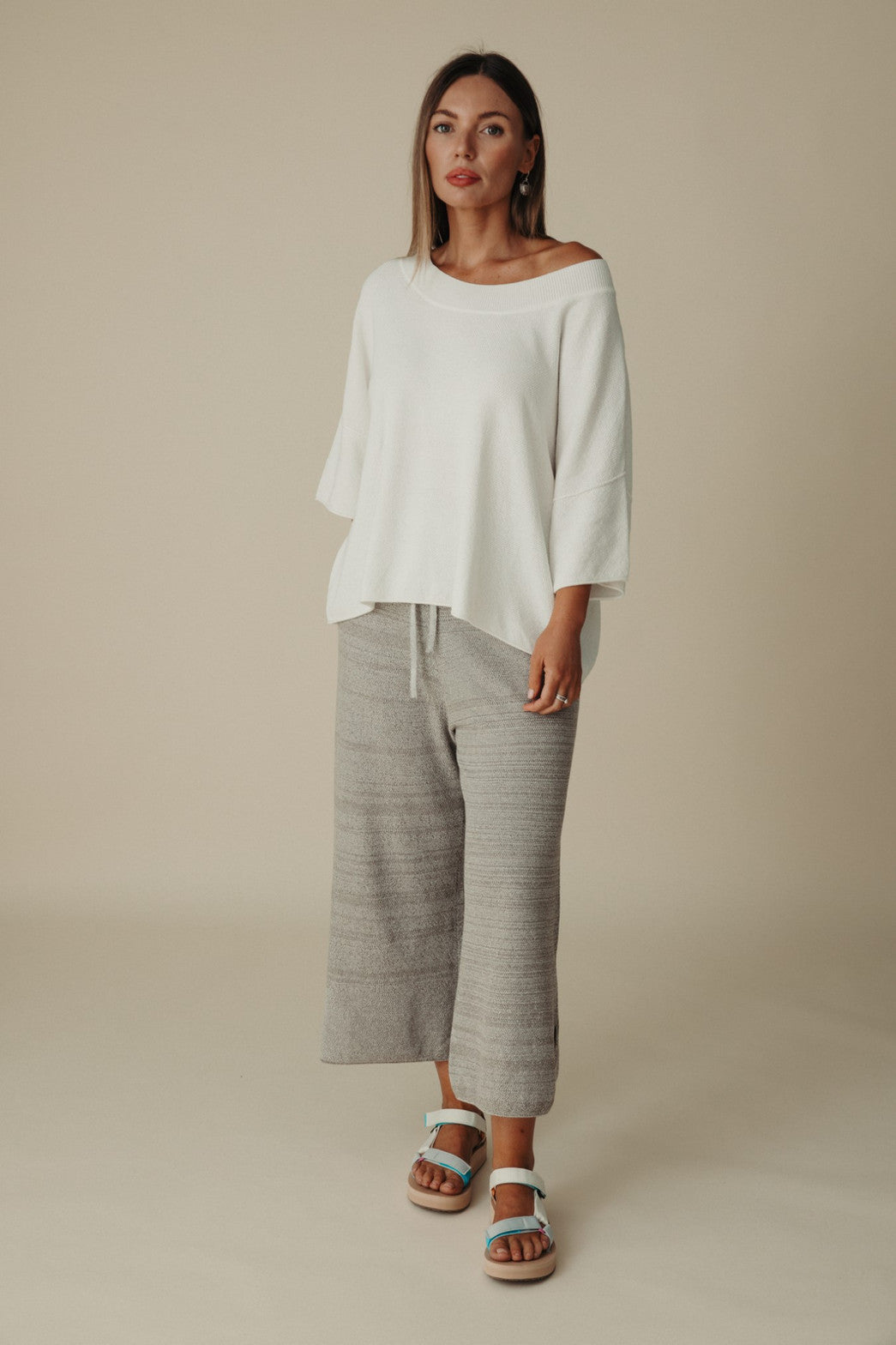 Retreat Cotton Twist Tee Pullover Salt