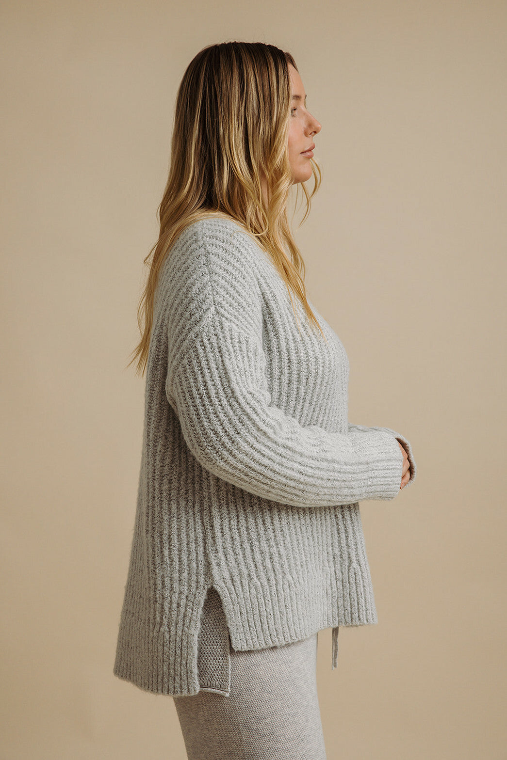 Peace Crew Rib Pullover Cannoli