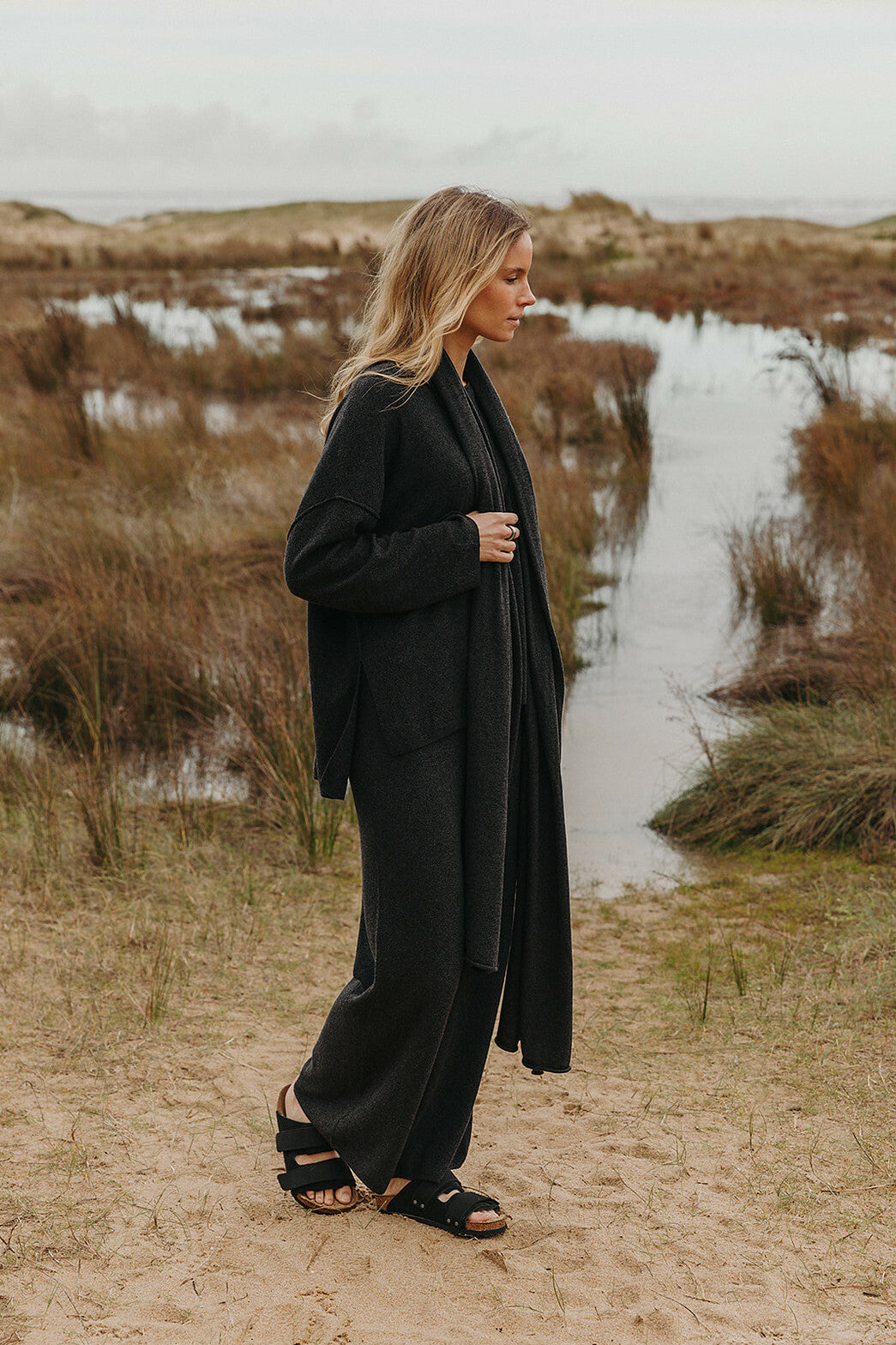 Winter Retreat Merino Cotton Pullover Ghost Grey