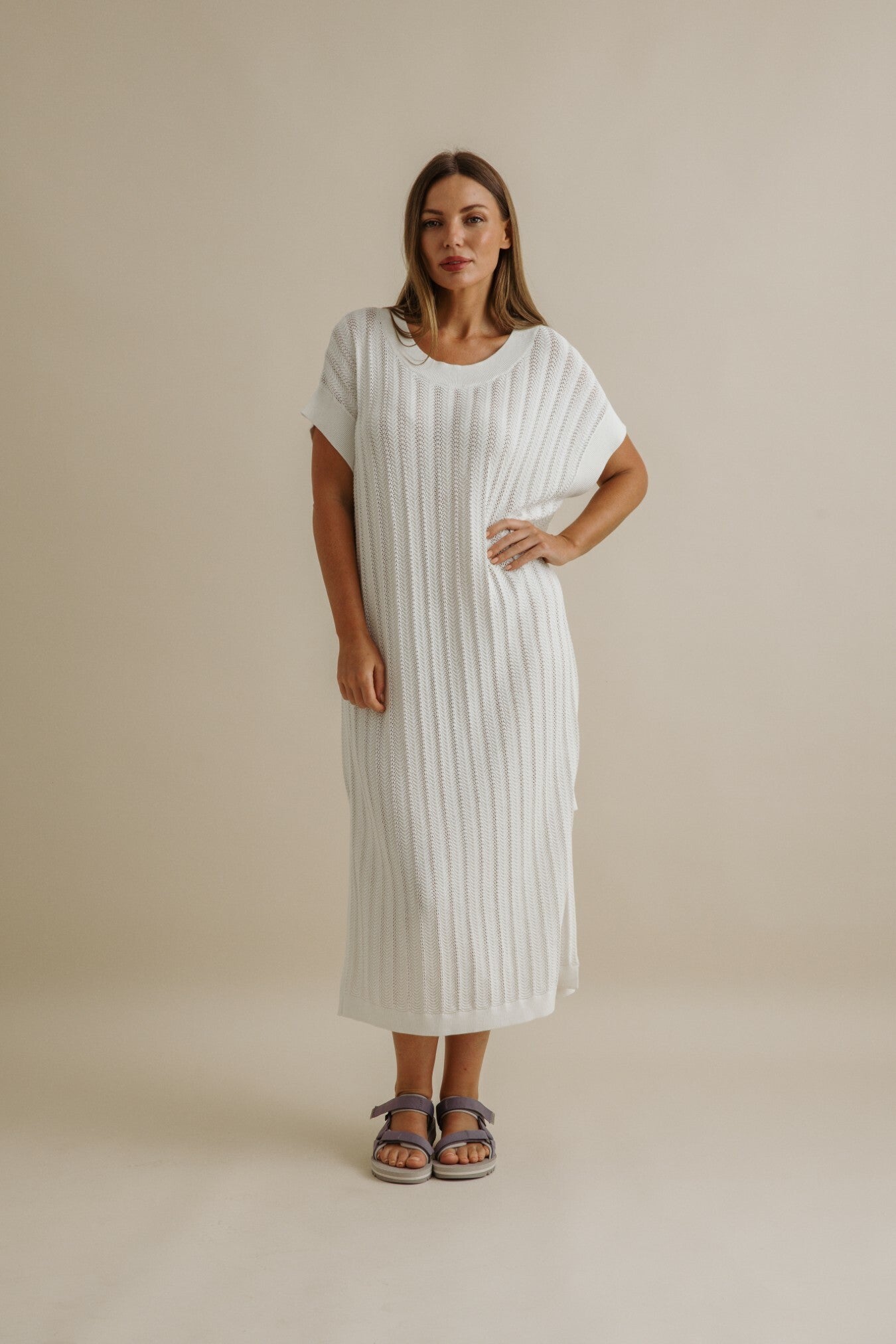 Coda Pointelle Dress Milk