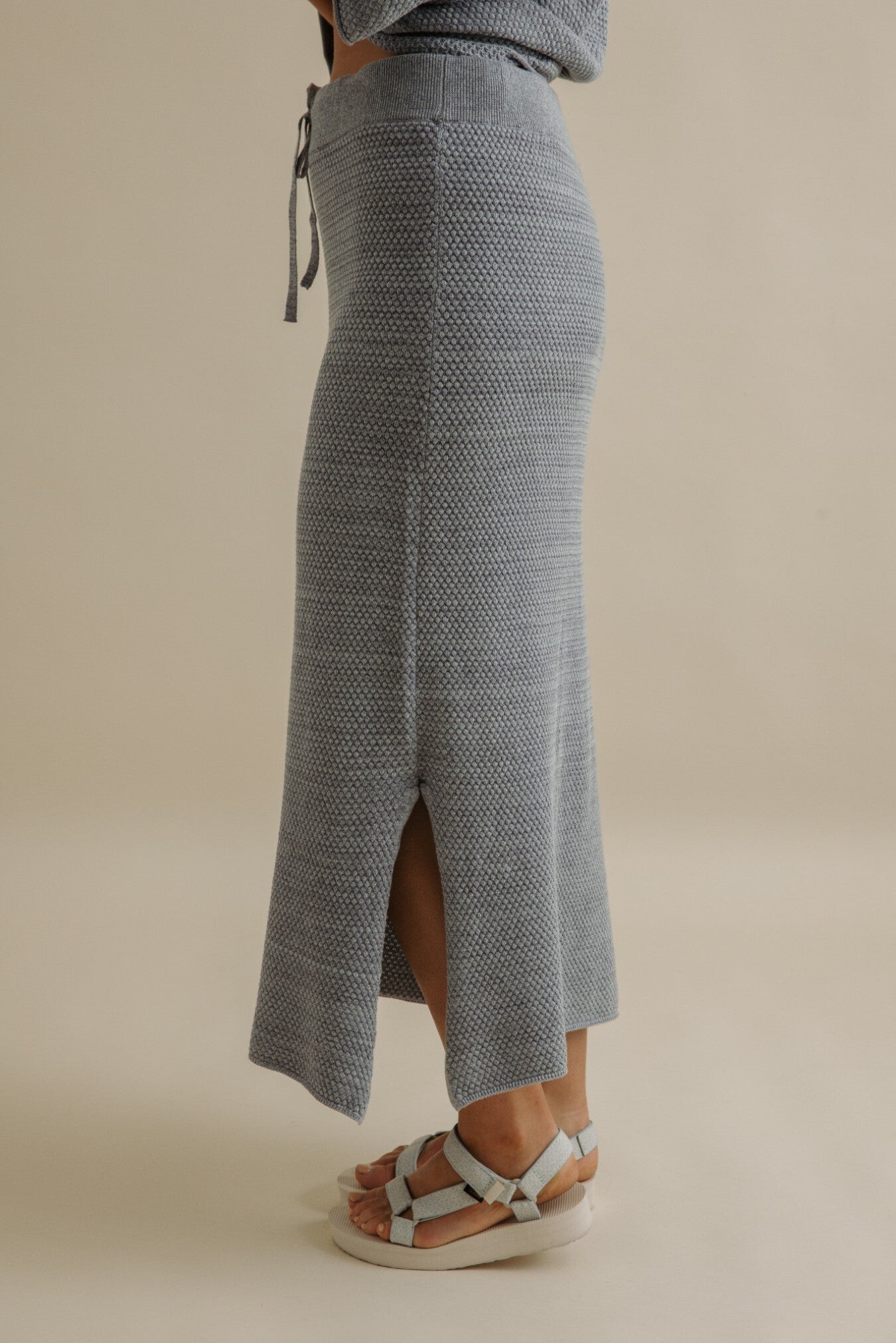 Coral Knitted Skirt Sea Combo