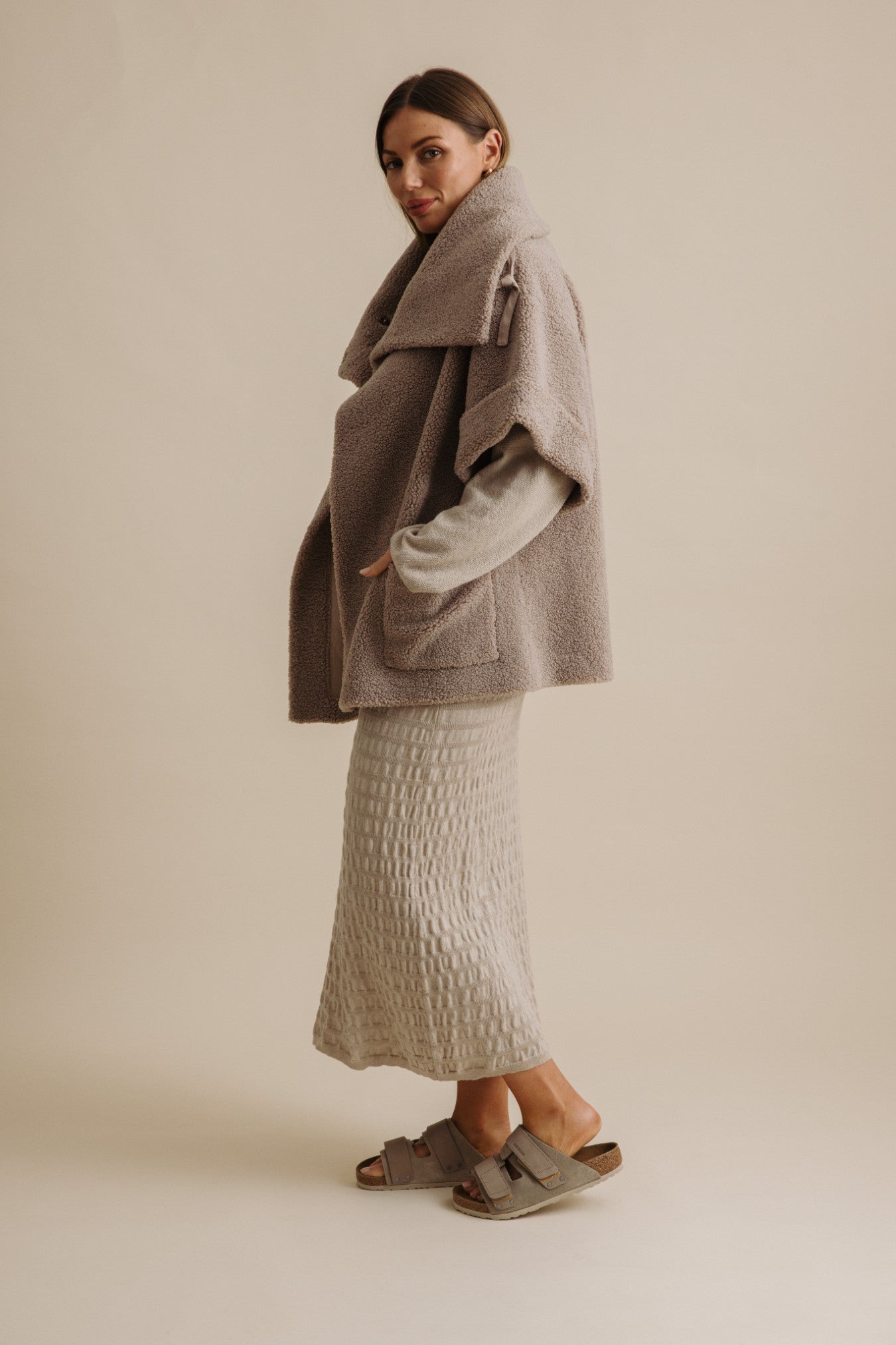 Sherpa Cuddle Coat 2.0 Putty