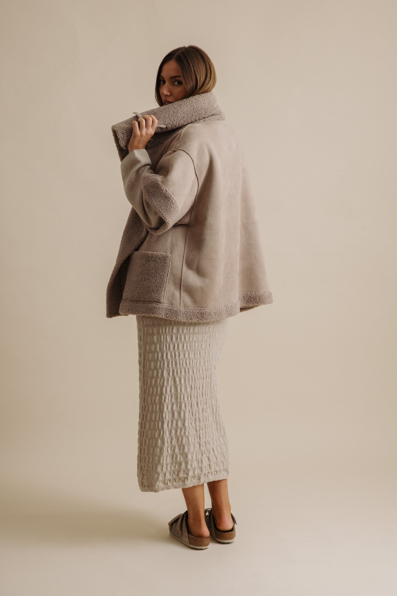 Sherpa Cuddle Coat 2.0 Putty