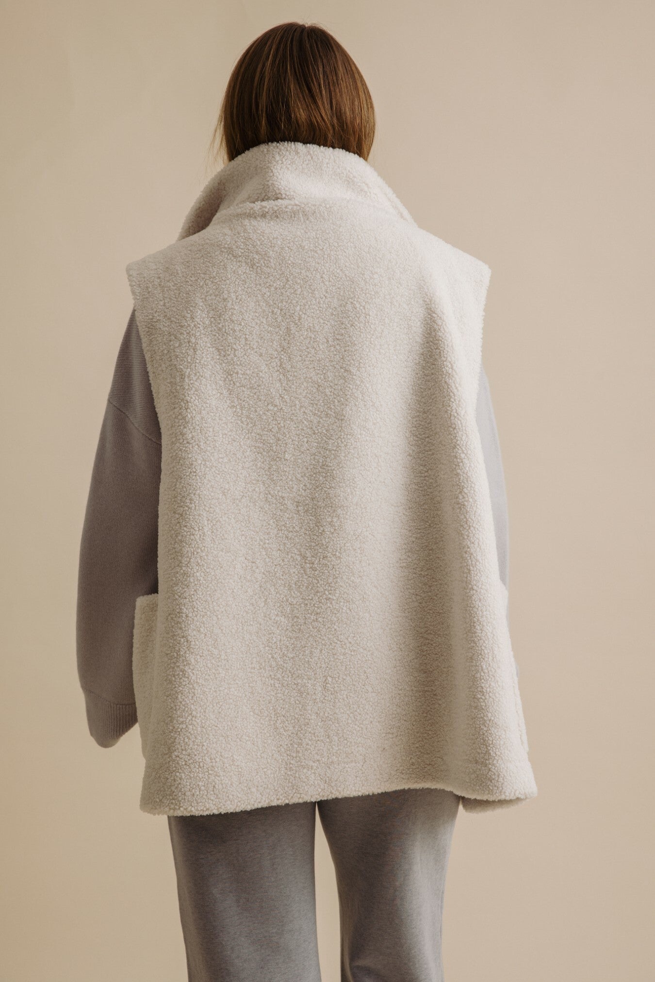 Sherpa Cuddle Gillet Latte