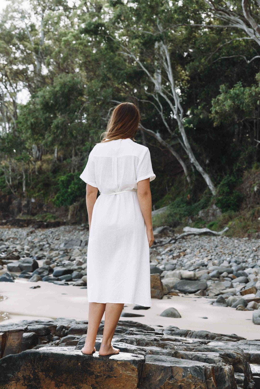 Fiji Feather Soft Organic Shirt Dress