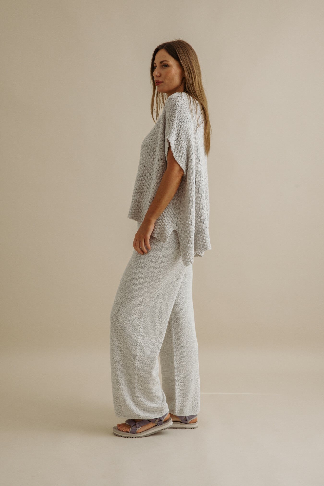 Ladder Shortsleeve Pullover Silver Haze