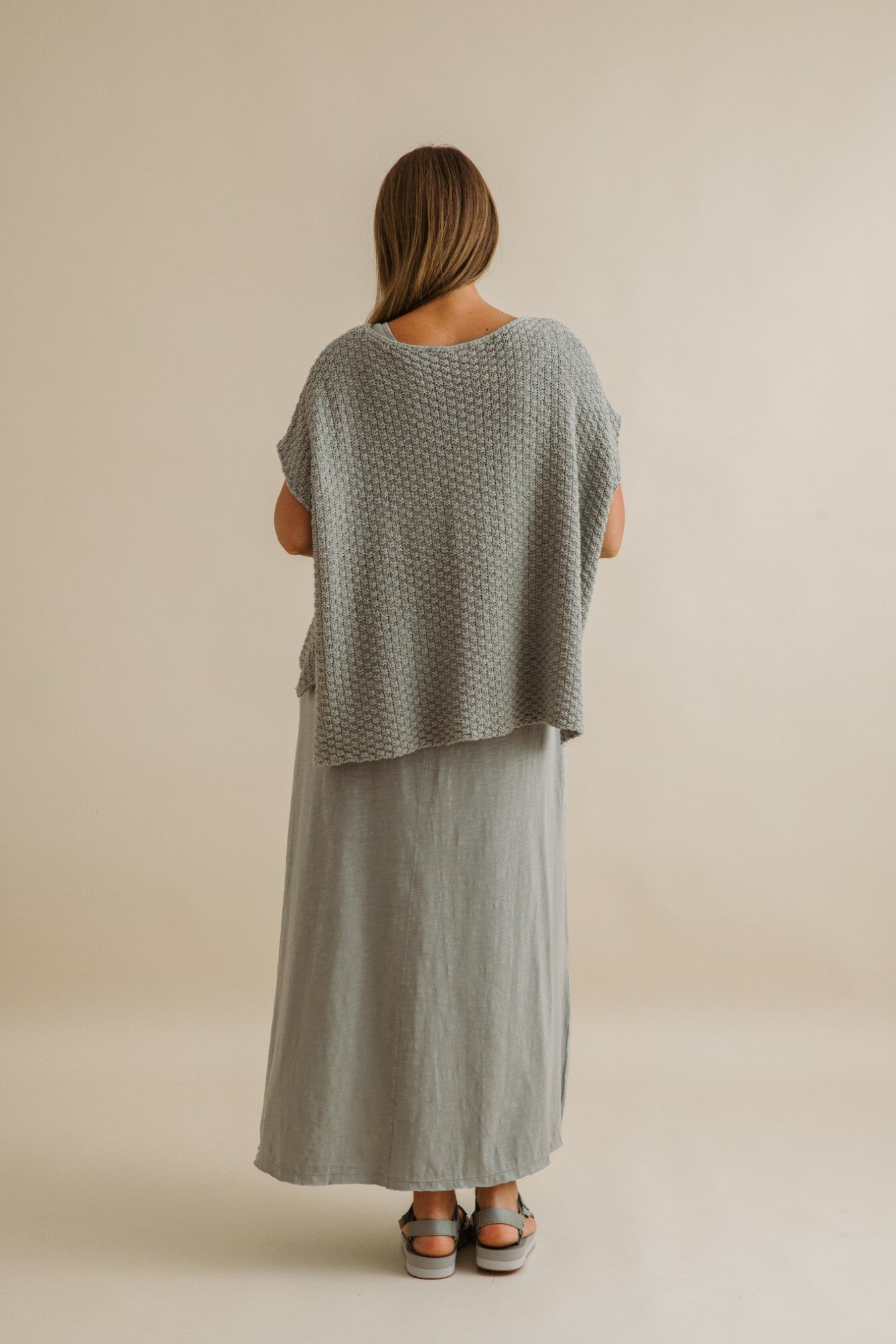 Ladder Shortsleeve Pullover Thyme