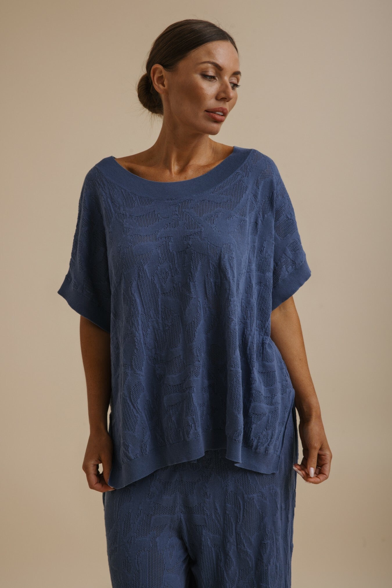 Paradis Jacquard Short Sleeve Pullover