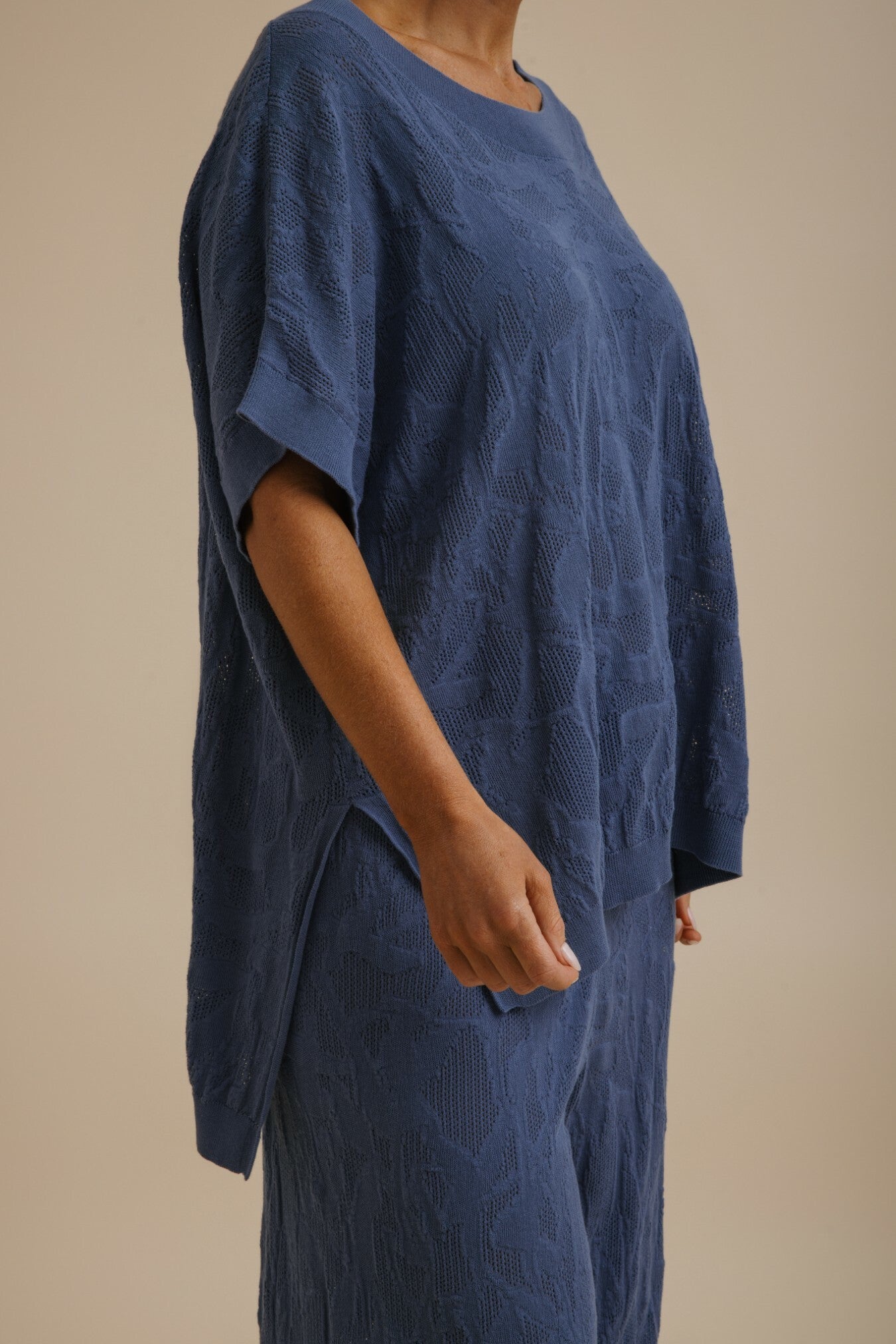 Paradis Jacquard Short Sleeve Pullover