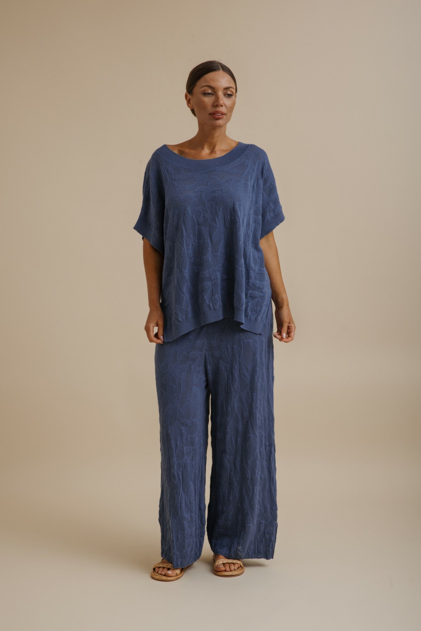 Paradis Jacquard Short Sleeve Pullover