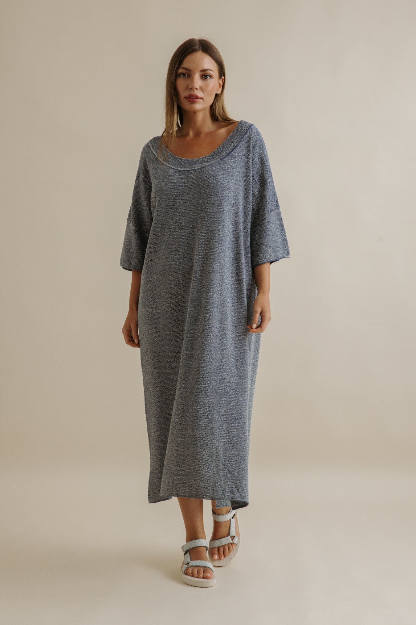 Retreat Cotton Twist Dress Pool Combo