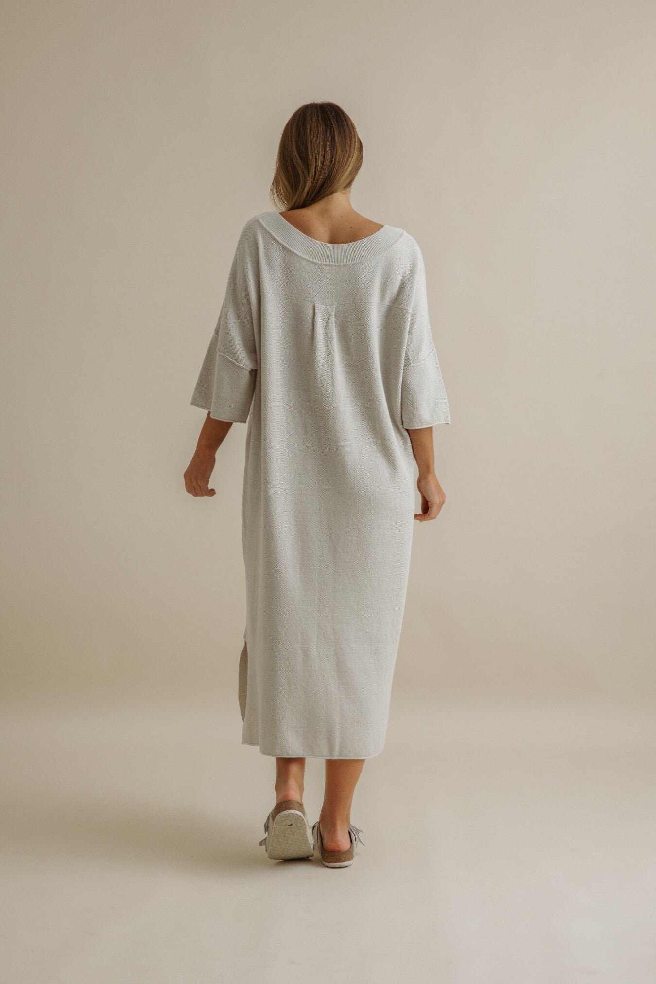 Retreat Cotton Twist Dress Silver x Salt