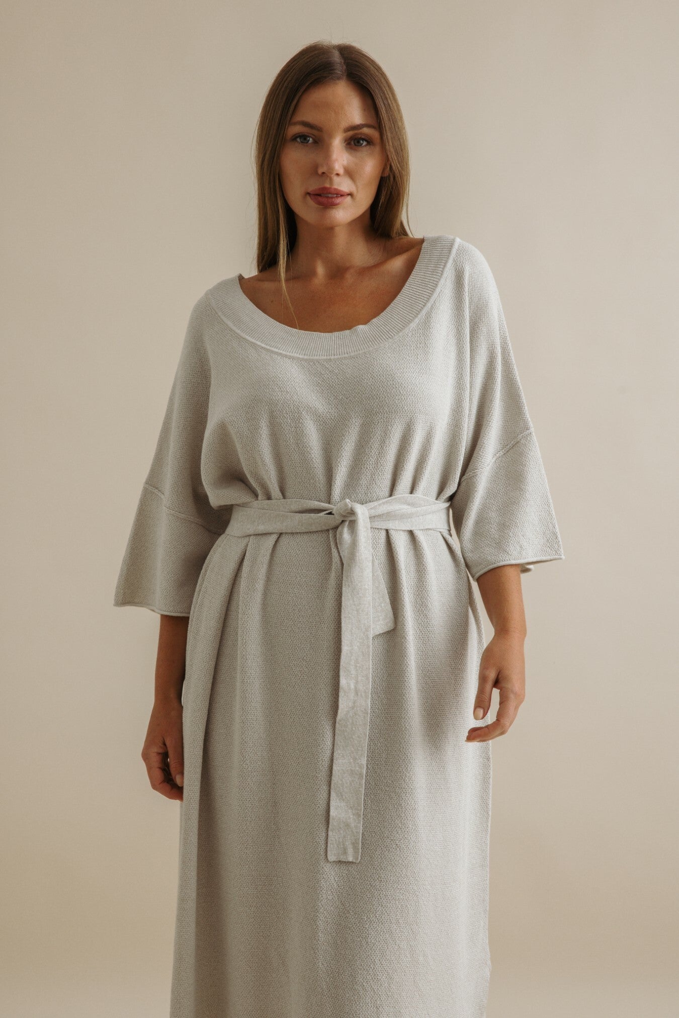 Retreat Cotton Twist Dress Silver x Salt