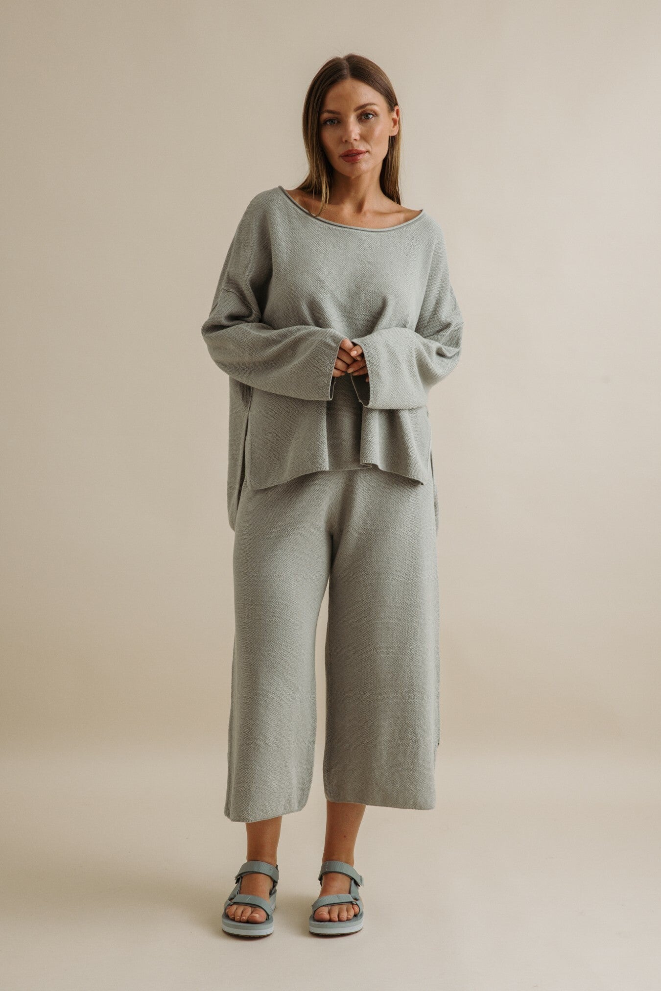 Retreat Cotton Twist Pullover Thyme Combo