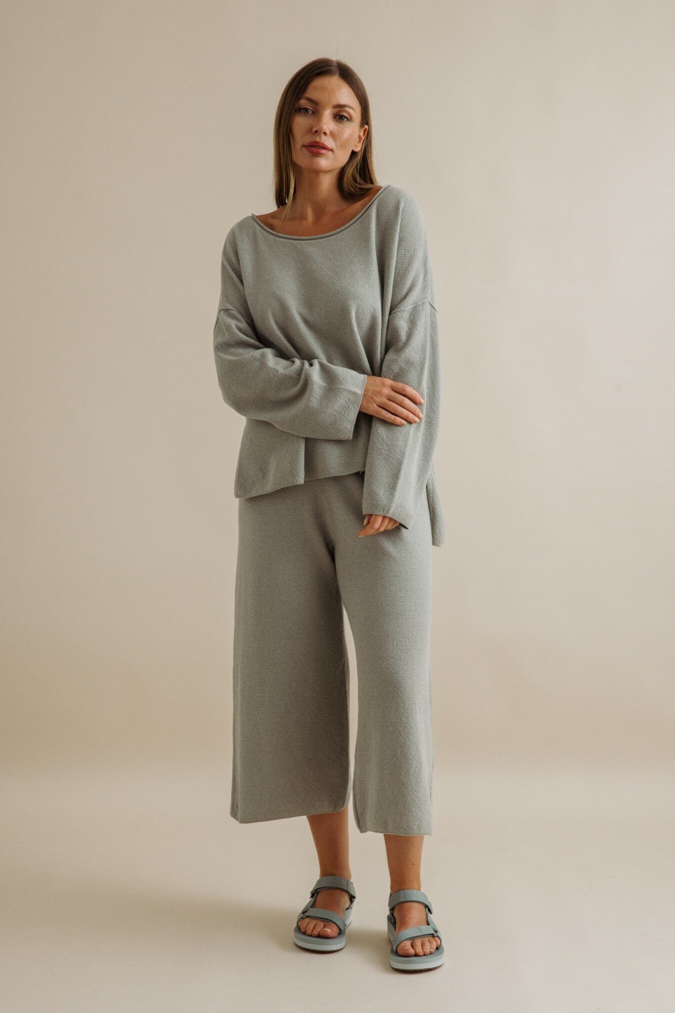 Retreat Cotton Twist Pant Thyme Combo
