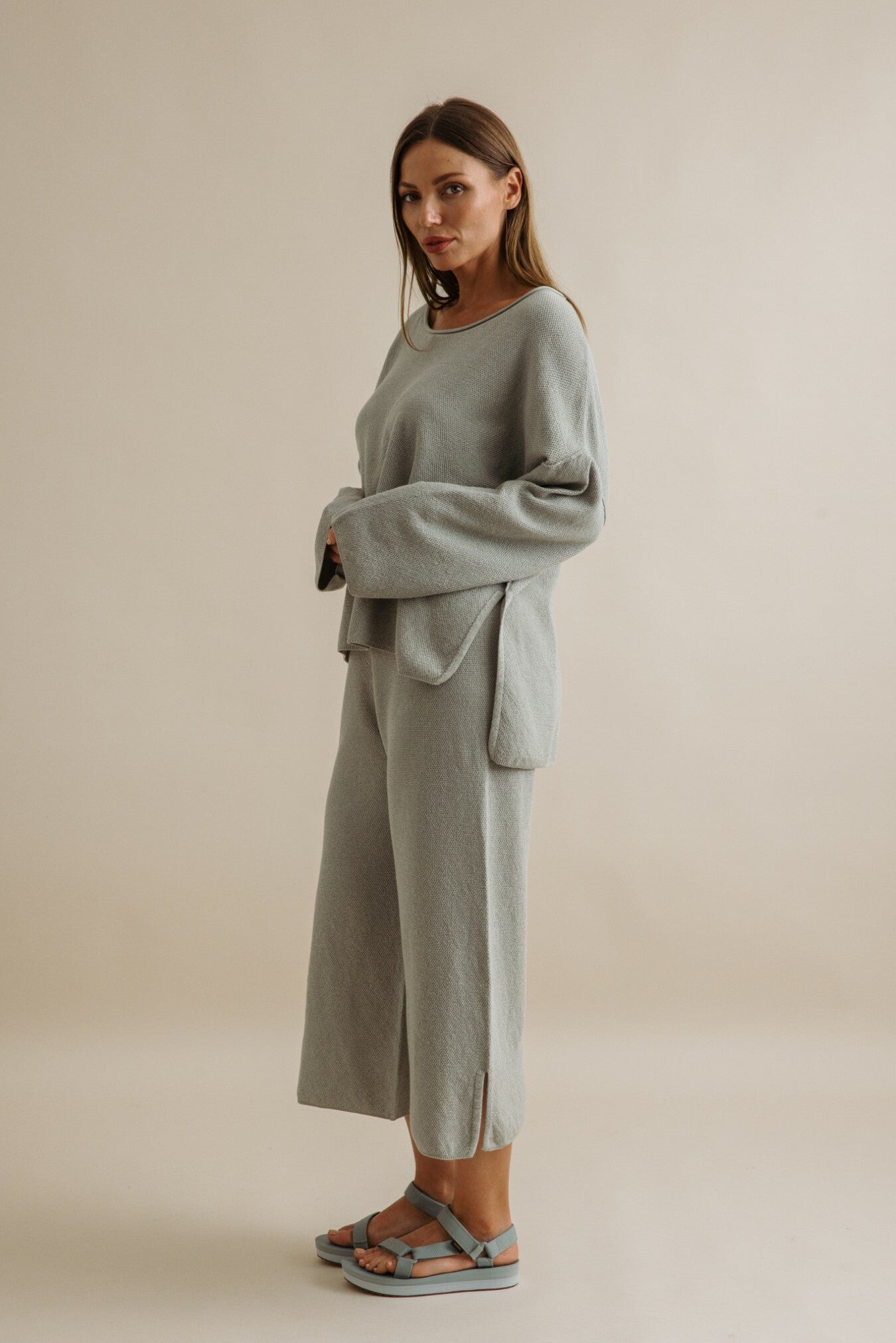Retreat Cotton Twist Pullover Thyme Combo
