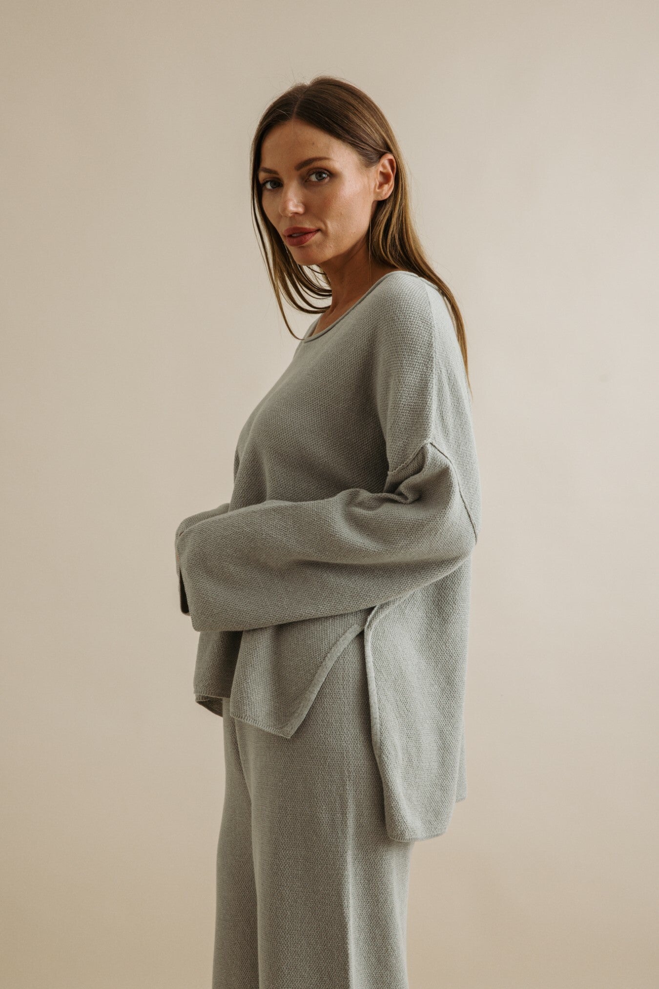 Retreat Cotton Twist Pullover Thyme Combo