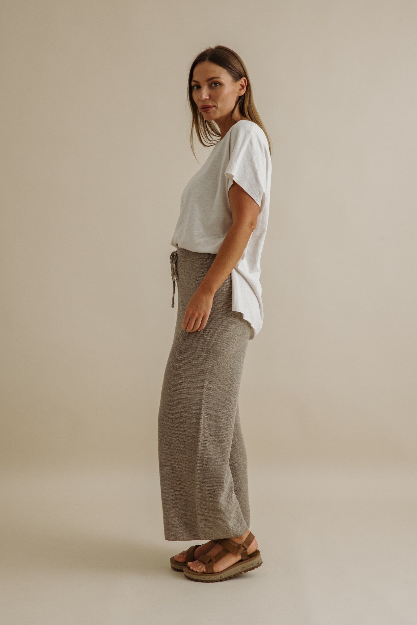 Retreat Cotton Twist Full Length Pant Vintage Khaki x Silver