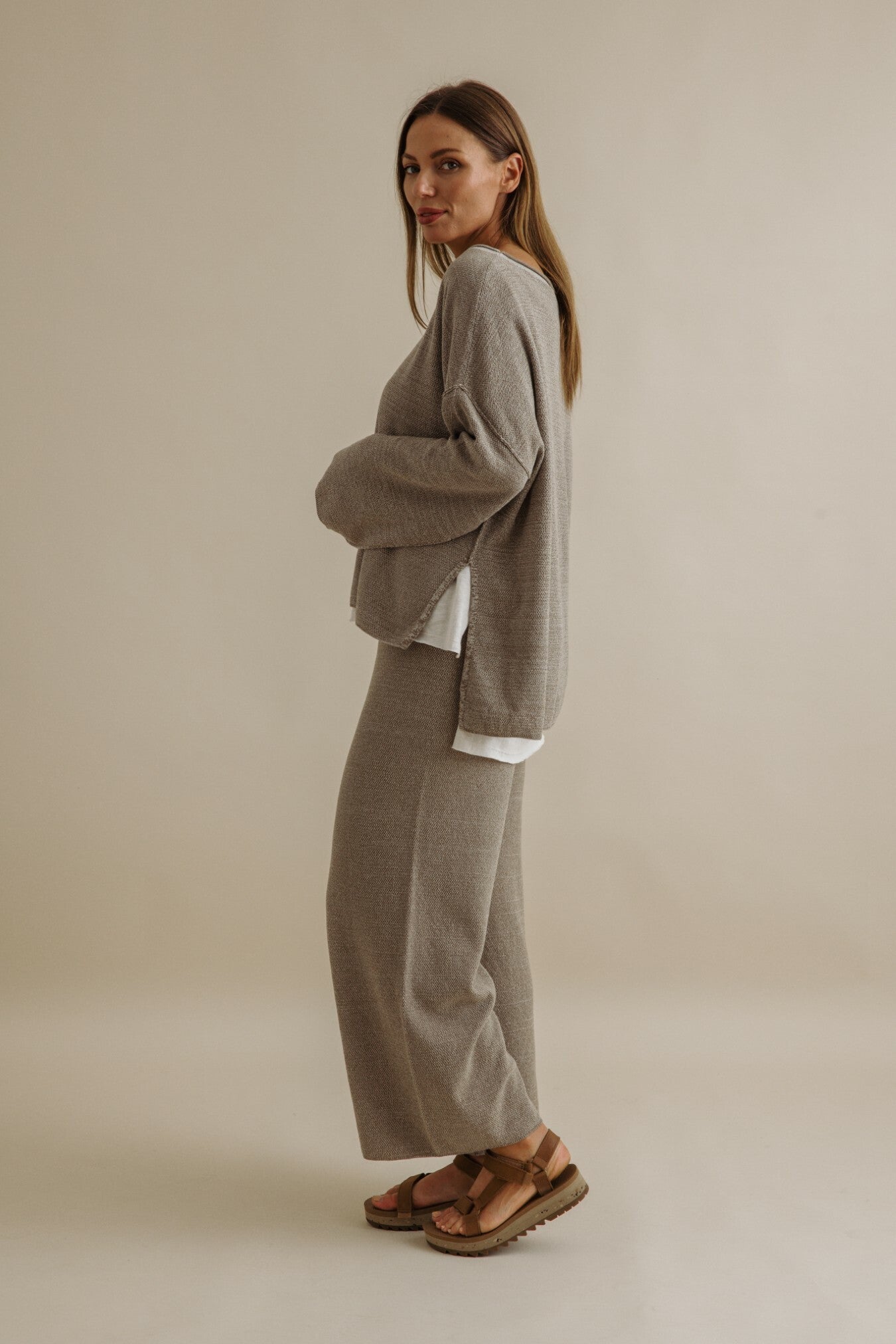 Retreat Cotton Twist Pullover Vintage Khaki x Silver