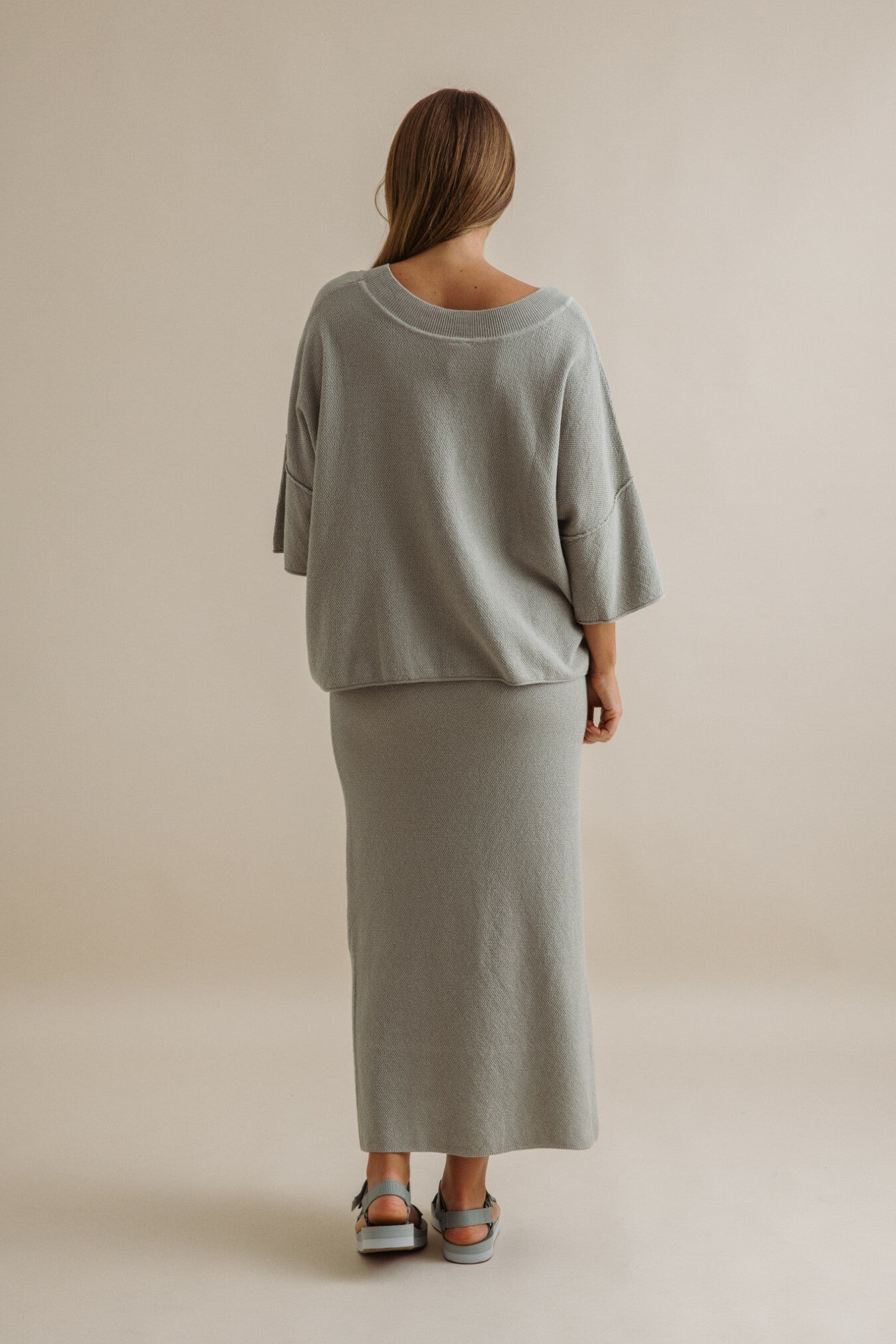 Retreat Cotton Twist Tee Pullover Thyme Combo