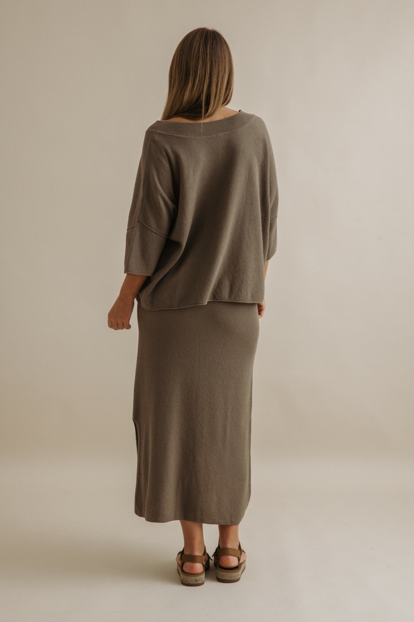 Retreat Cotton Twist Skirt Vintage Khaki x Dusty Olive