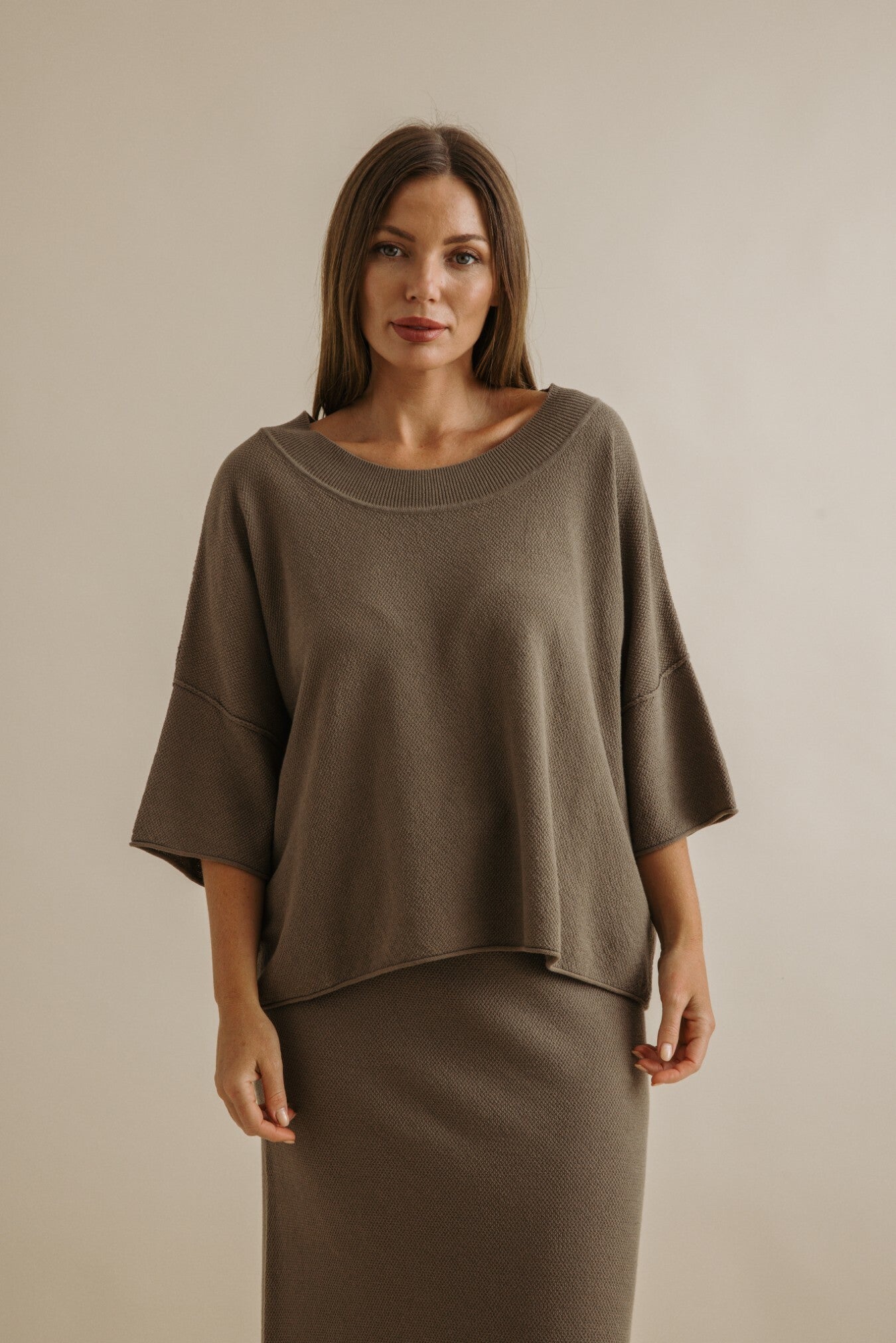 Retreat Cotton Twist Tee Pullover Vintage Khaki x Dusty Olive