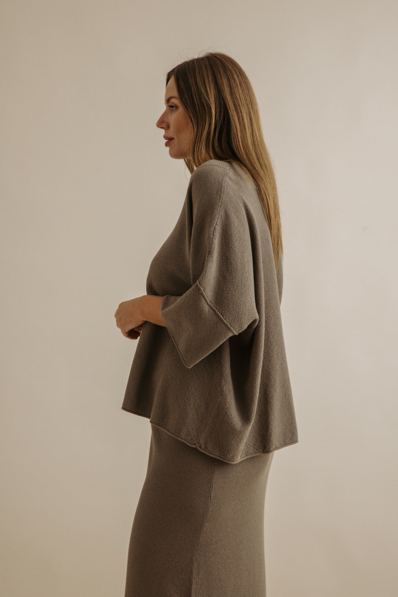 Retreat Cotton Twist Tee Pullover Vintage Khaki x Dusty Olive