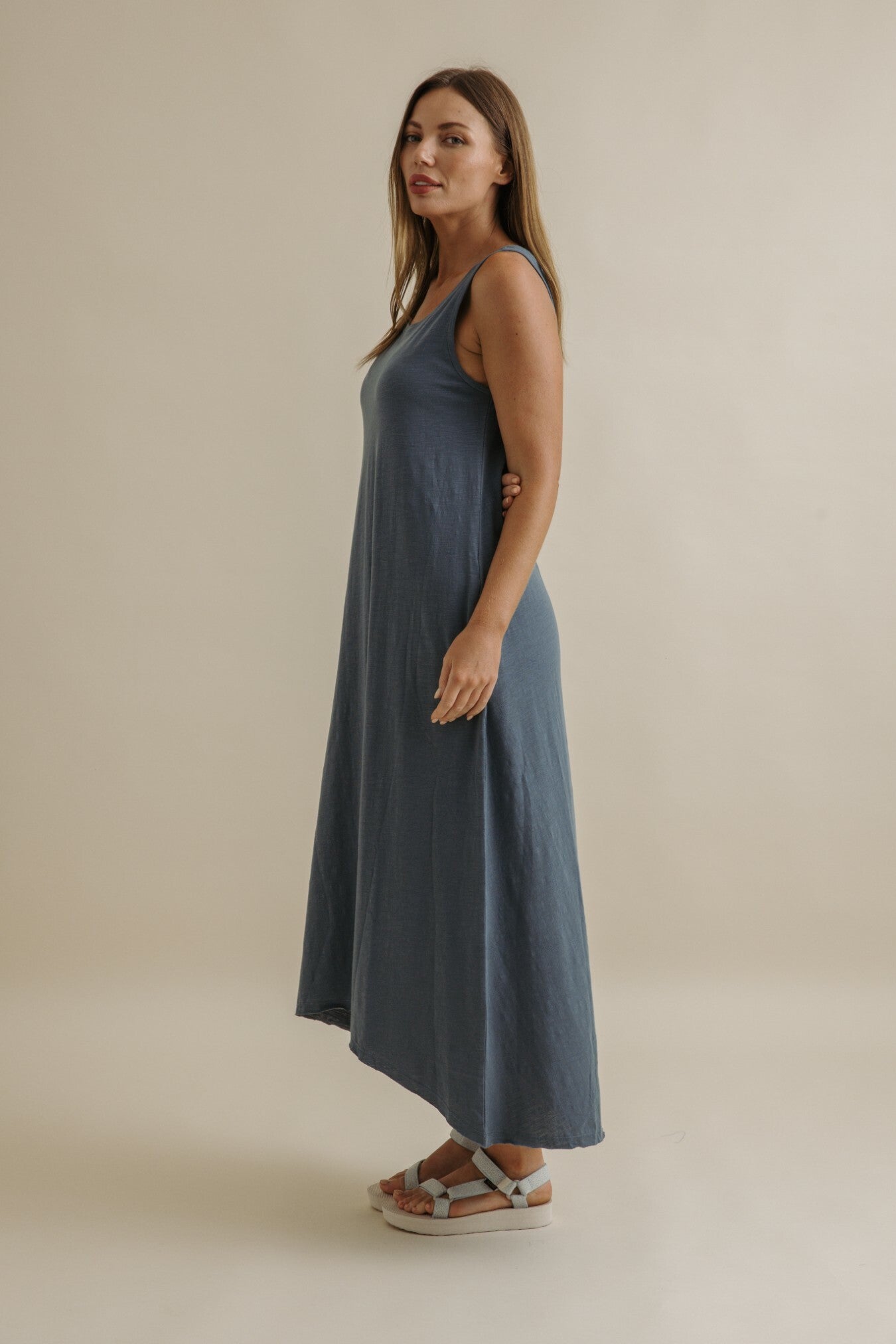 Shoreline Fine Slub  Breeze Dress Pool