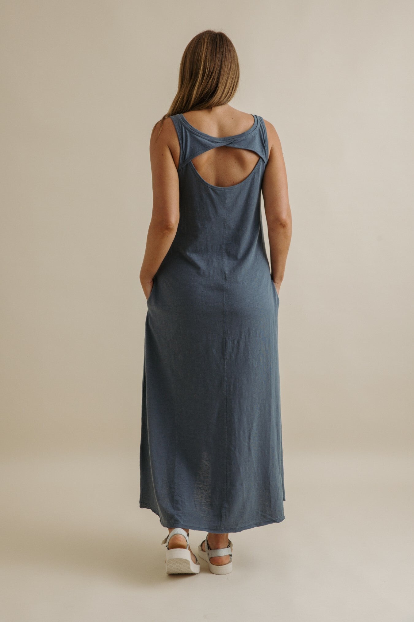 Shoreline Fine Slub  Breeze Dress Pool