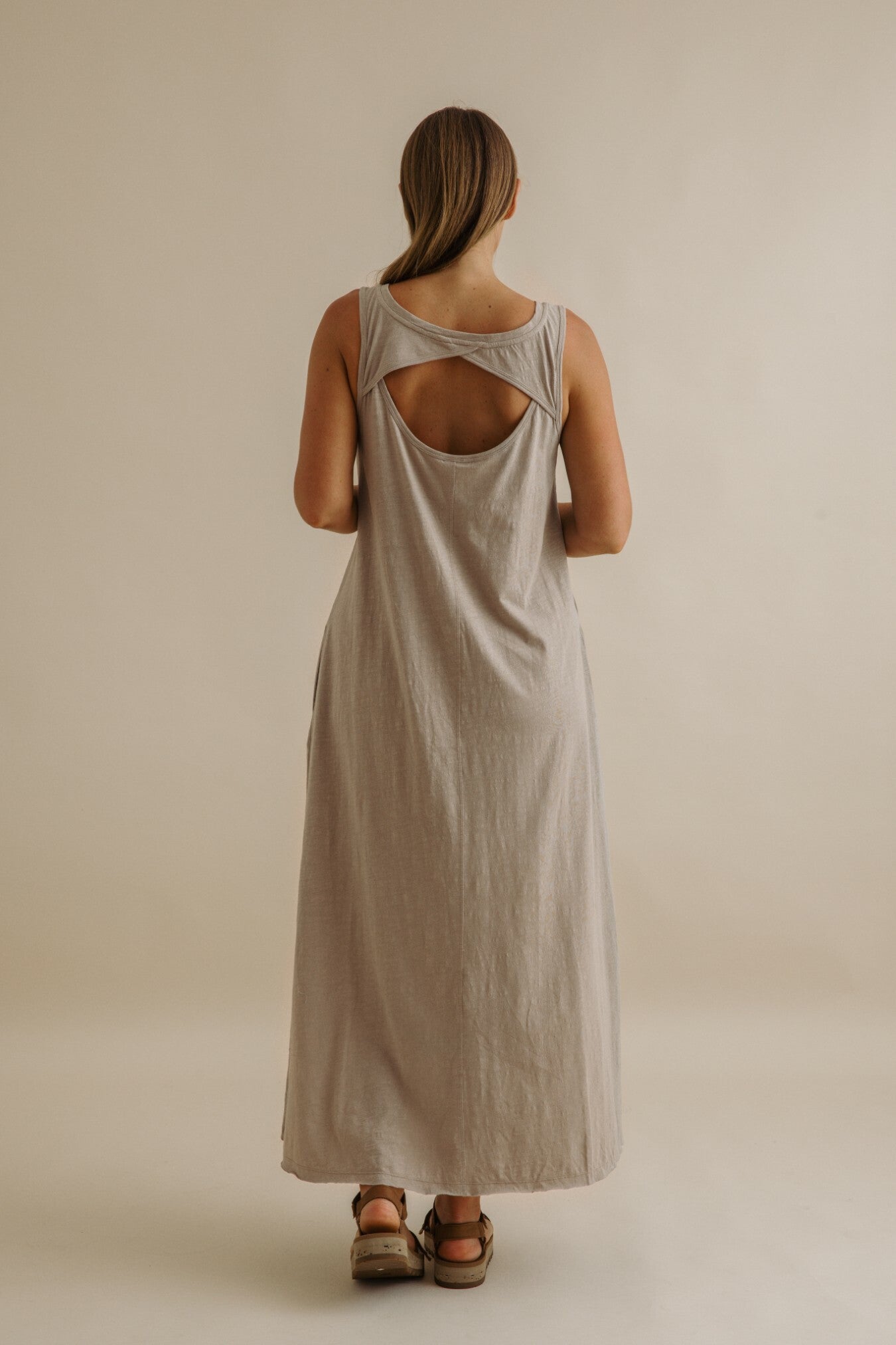 Shoreline Fine Slub Breeze Dress Vintage Khaki