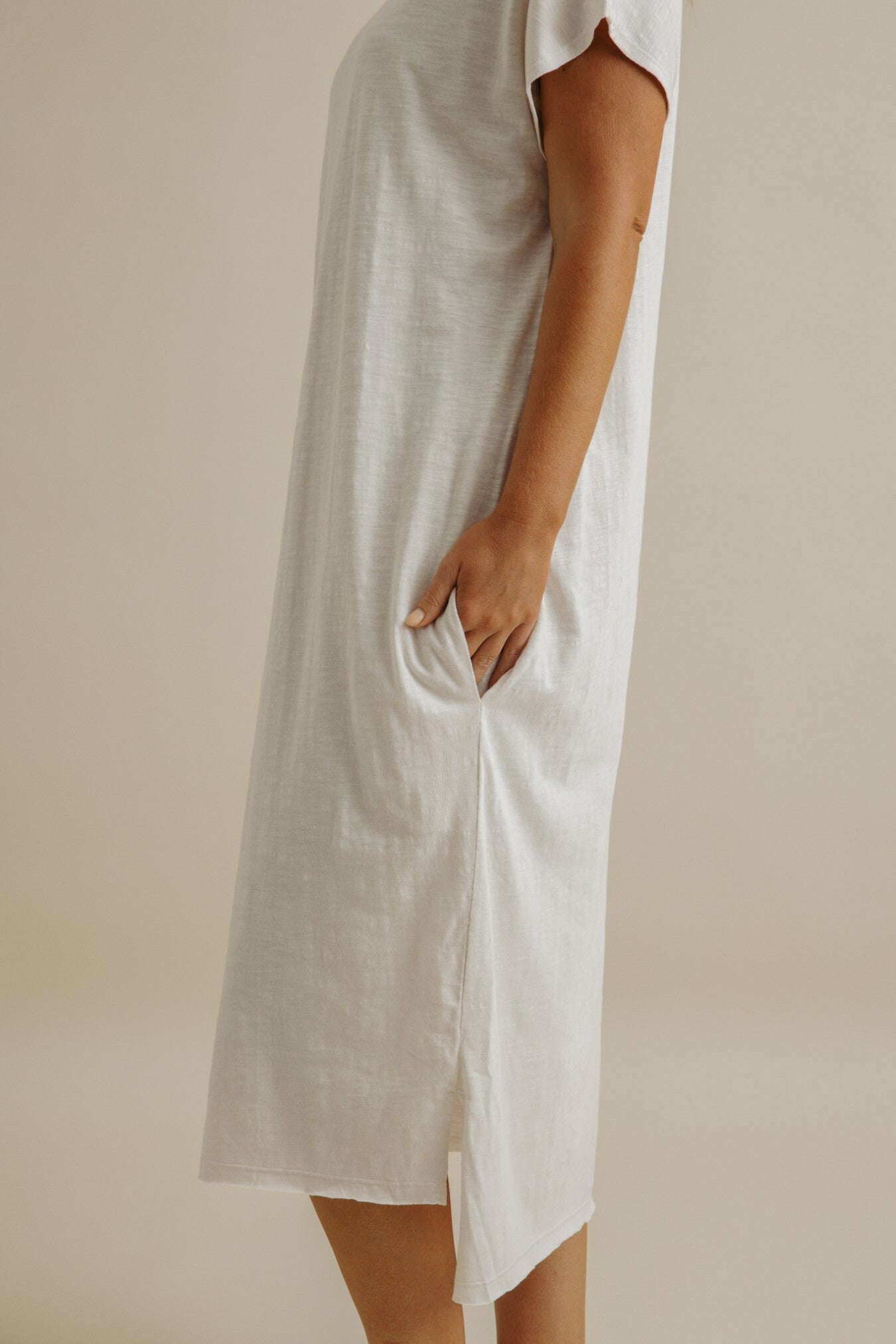 Shoreline T-Dress Pearl