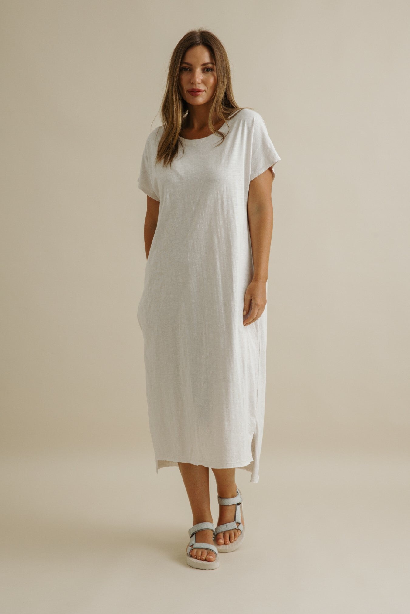 Shoreline T-Dress Pearl