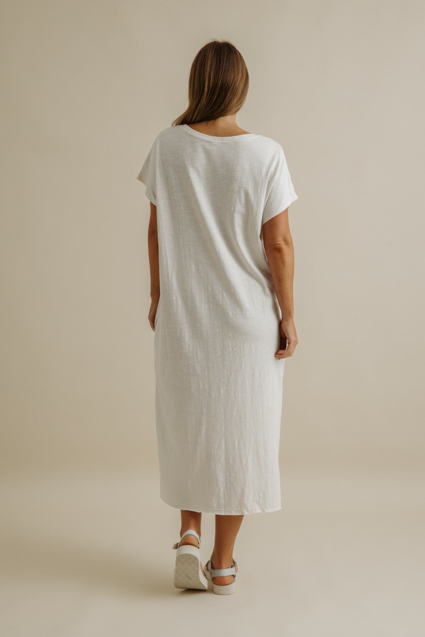 Shoreline T-Dress Pearl