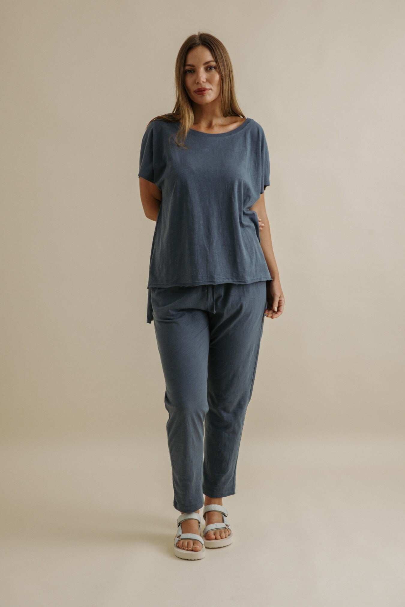 Shoreline Fine Slub Cotton T-Shirt Pool