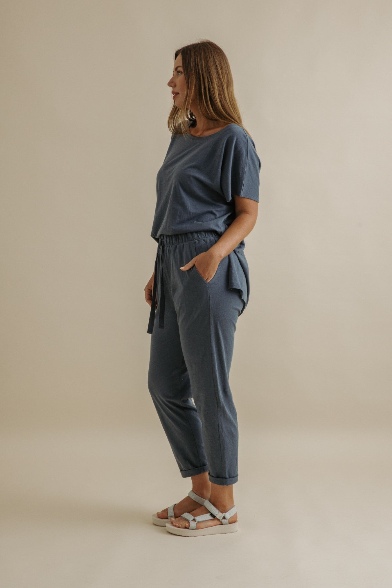 Shoreline Fine Slub Cotton T-Shirt Pool