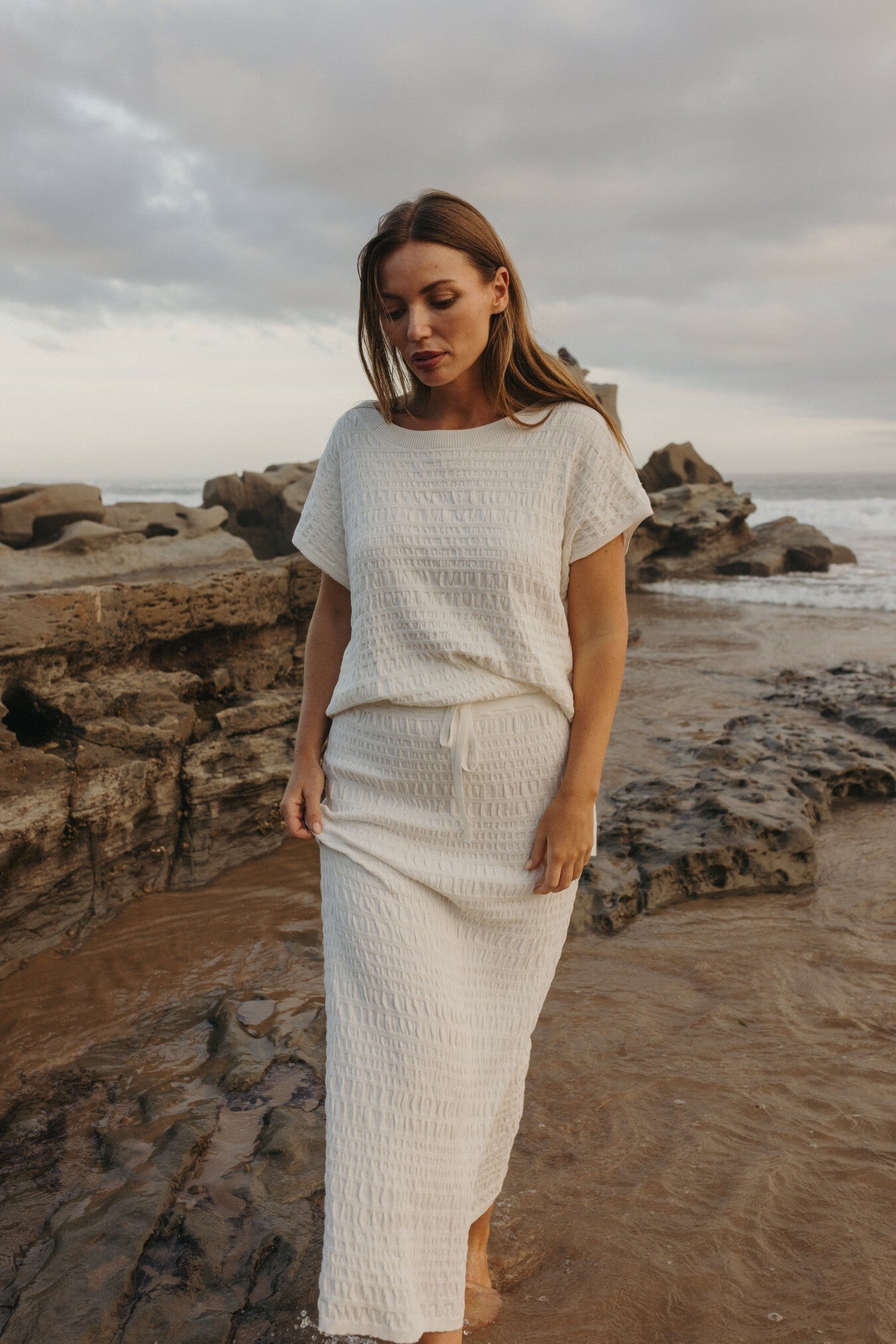 Waves Pleat Pullover