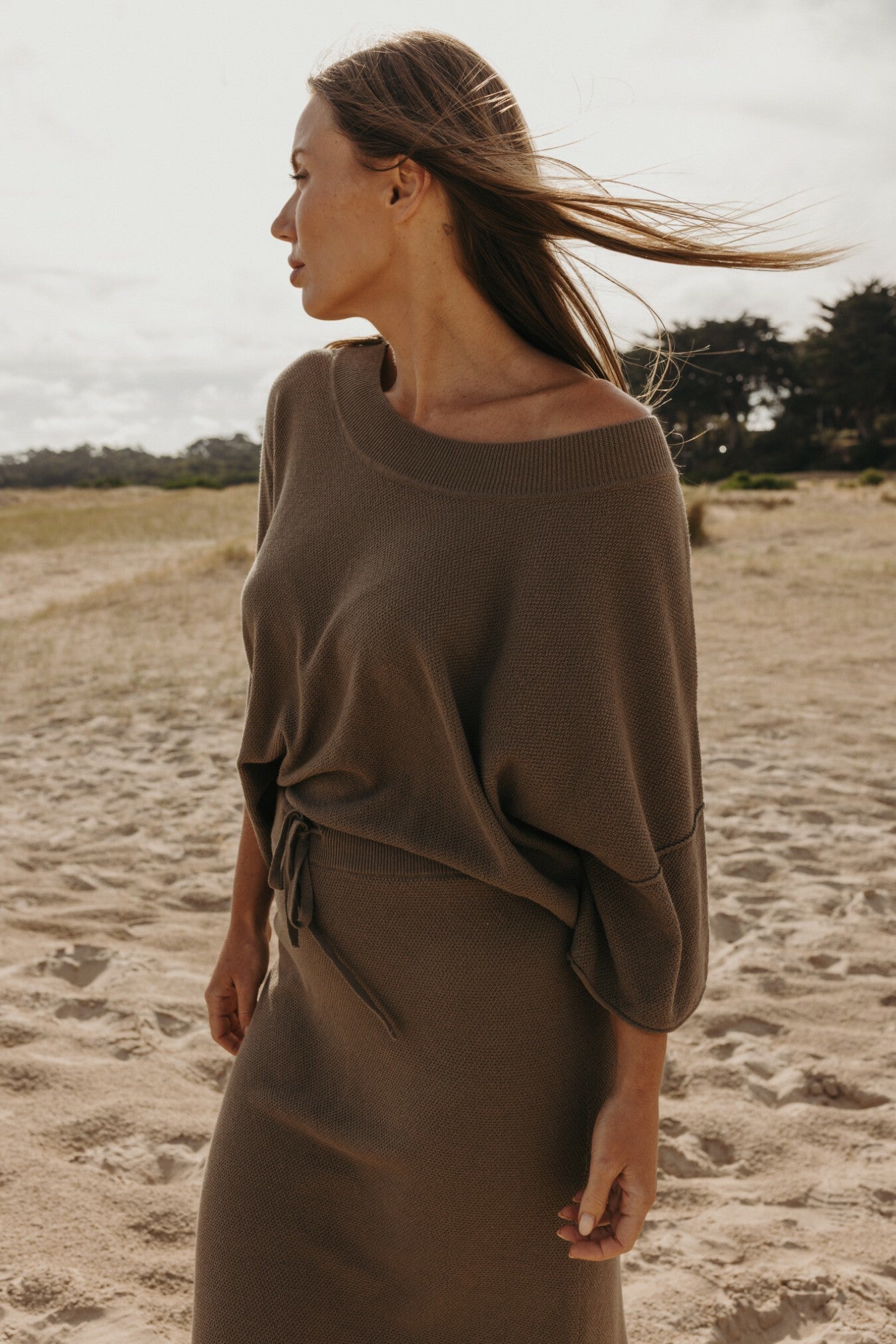 Retreat Cotton Twist Tee Pullover Vintage Khaki x Dusty Olive