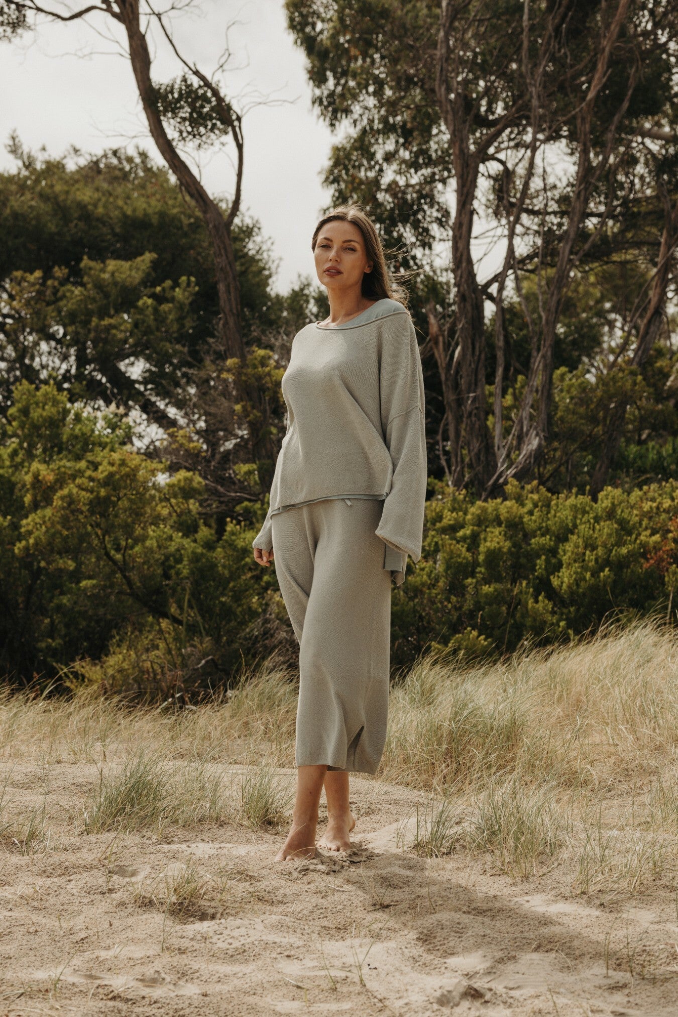 Retreat Cotton Twist Pant Thyme Combo