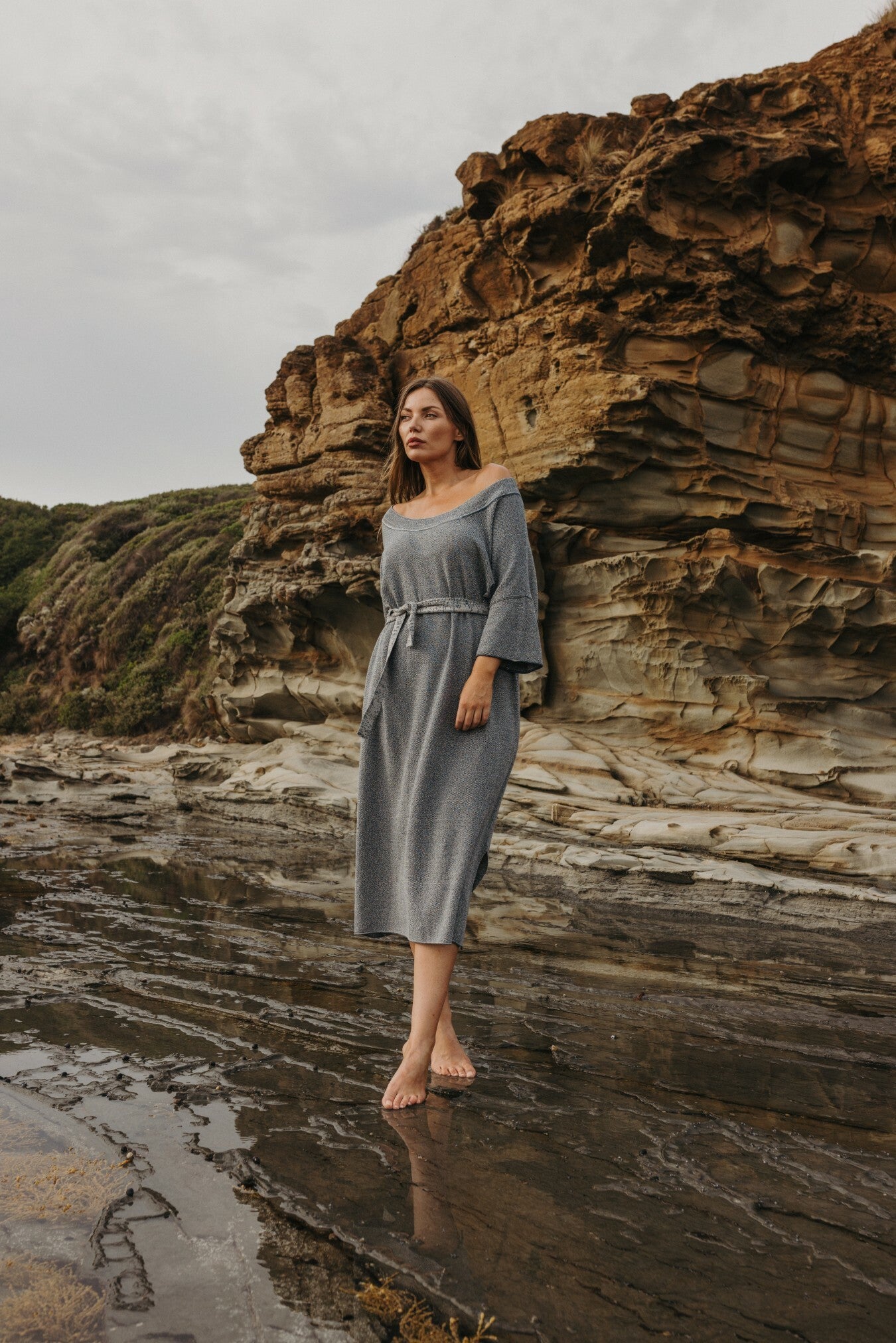 Retreat Cotton Twist Dress Pool Combo