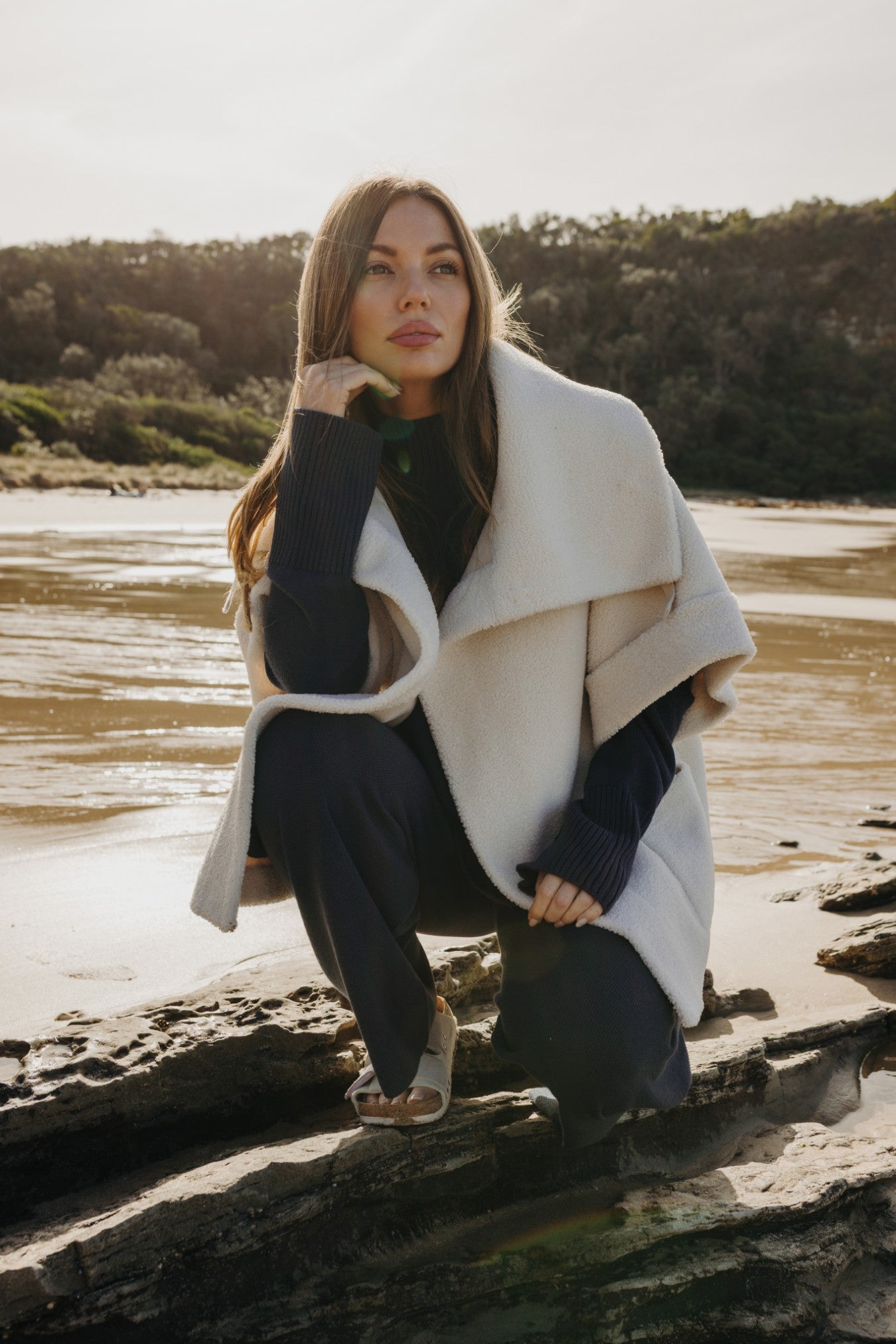 Sherpa Cuddle Coat 2.0 Chalk